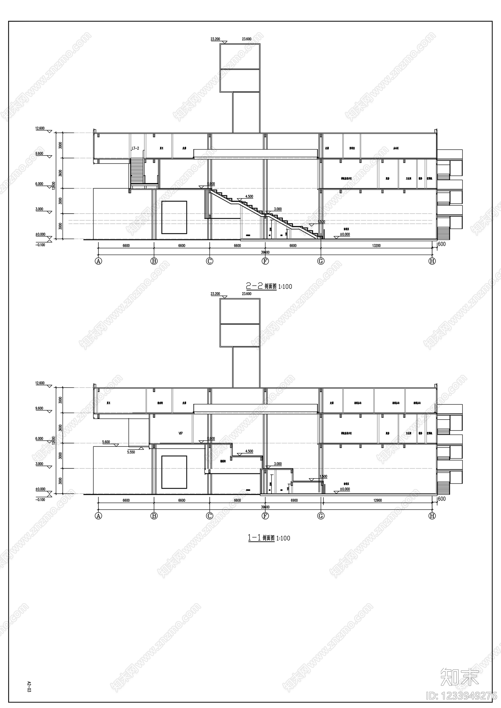 其他商业建筑cad施工图下载【ID:1233949276】
