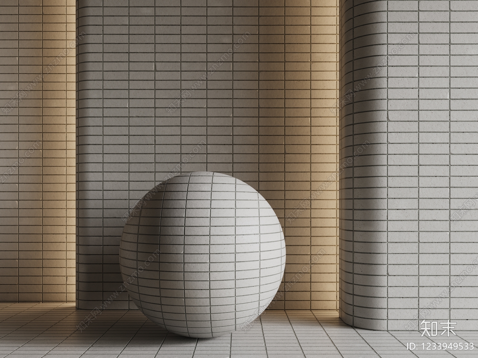 极简砖3D模型下载【ID:1233949533】