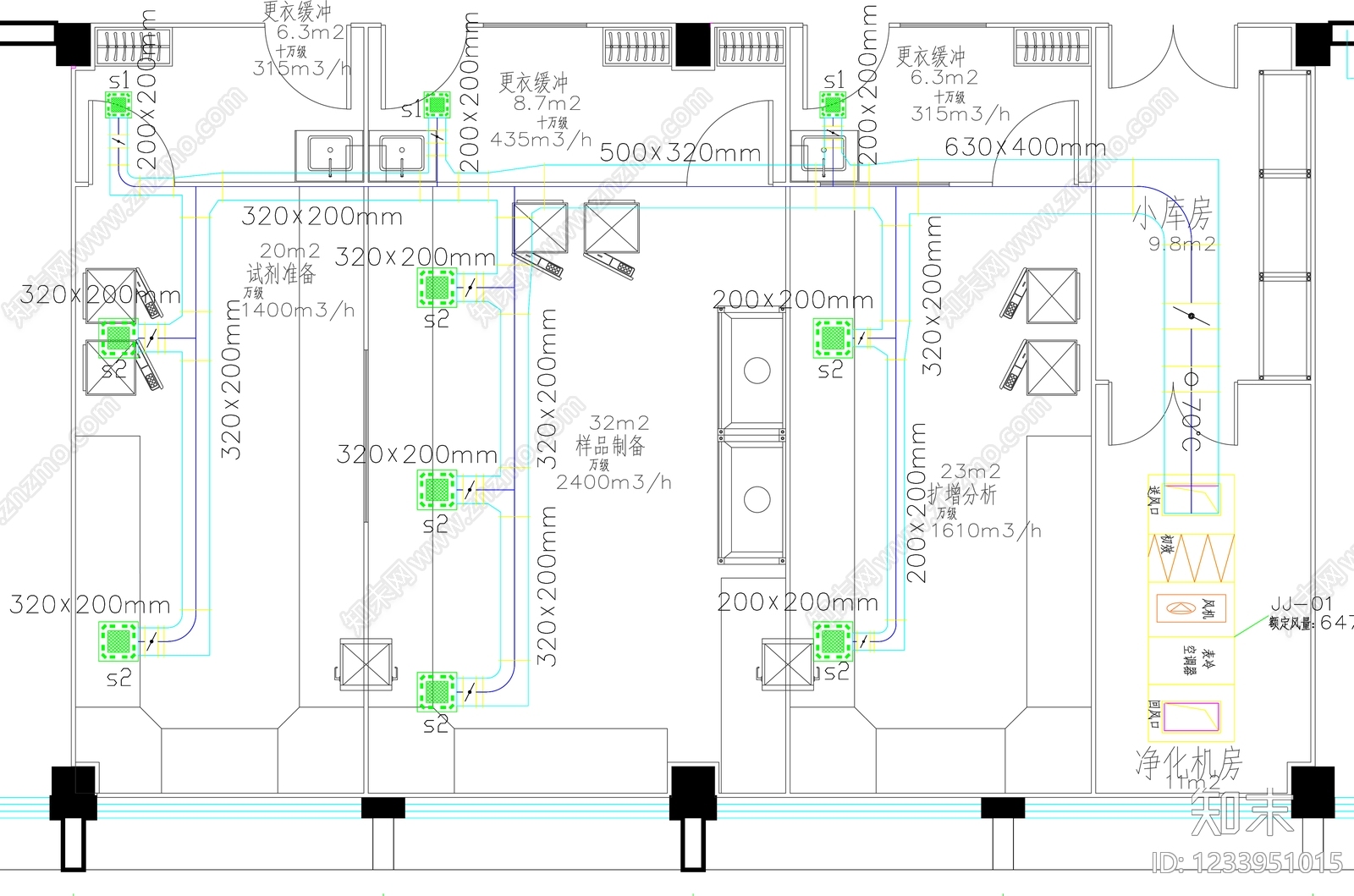 实验室cad施工图下载【ID:1233951015】