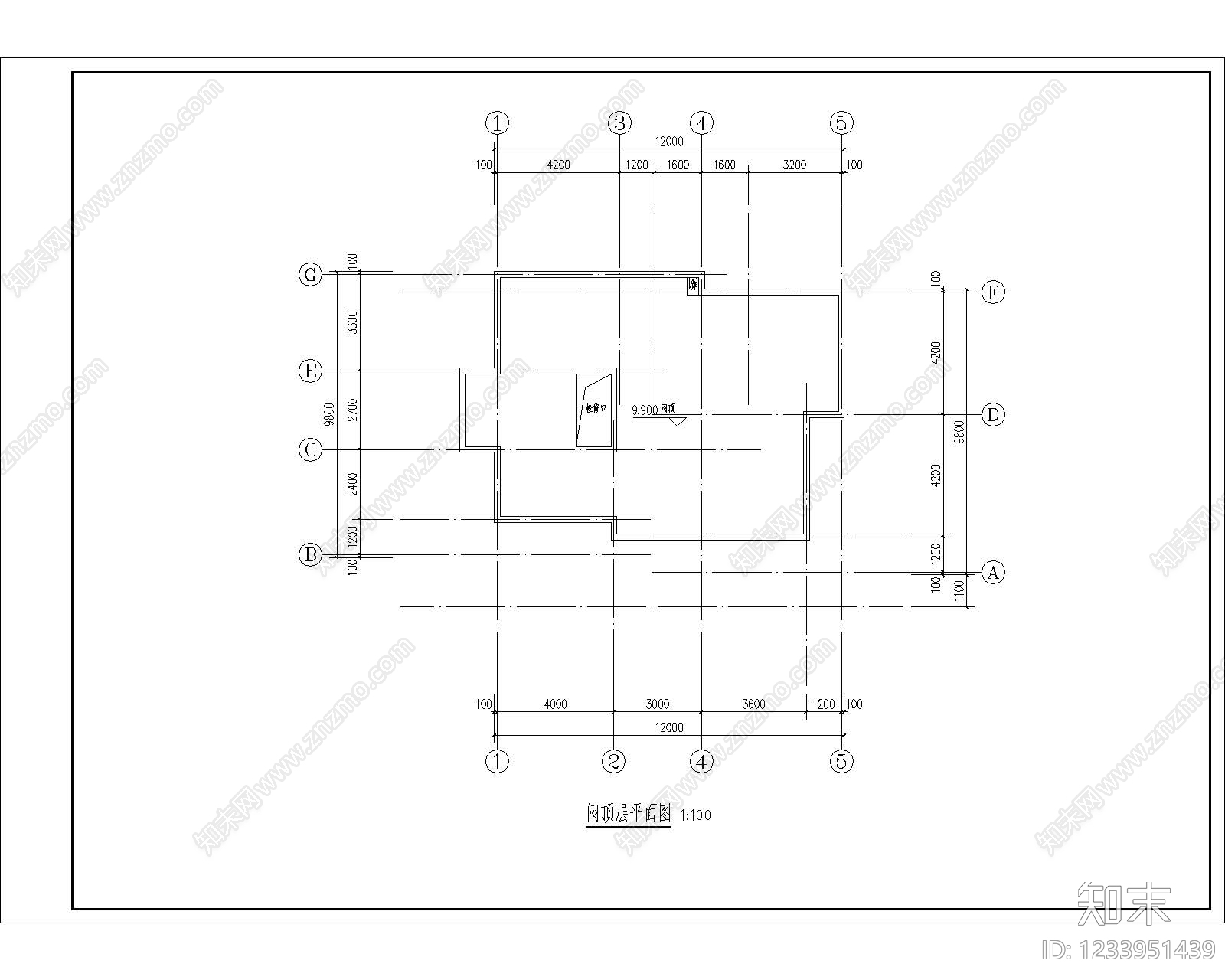 别墅建筑cad施工图下载【ID:1233951439】