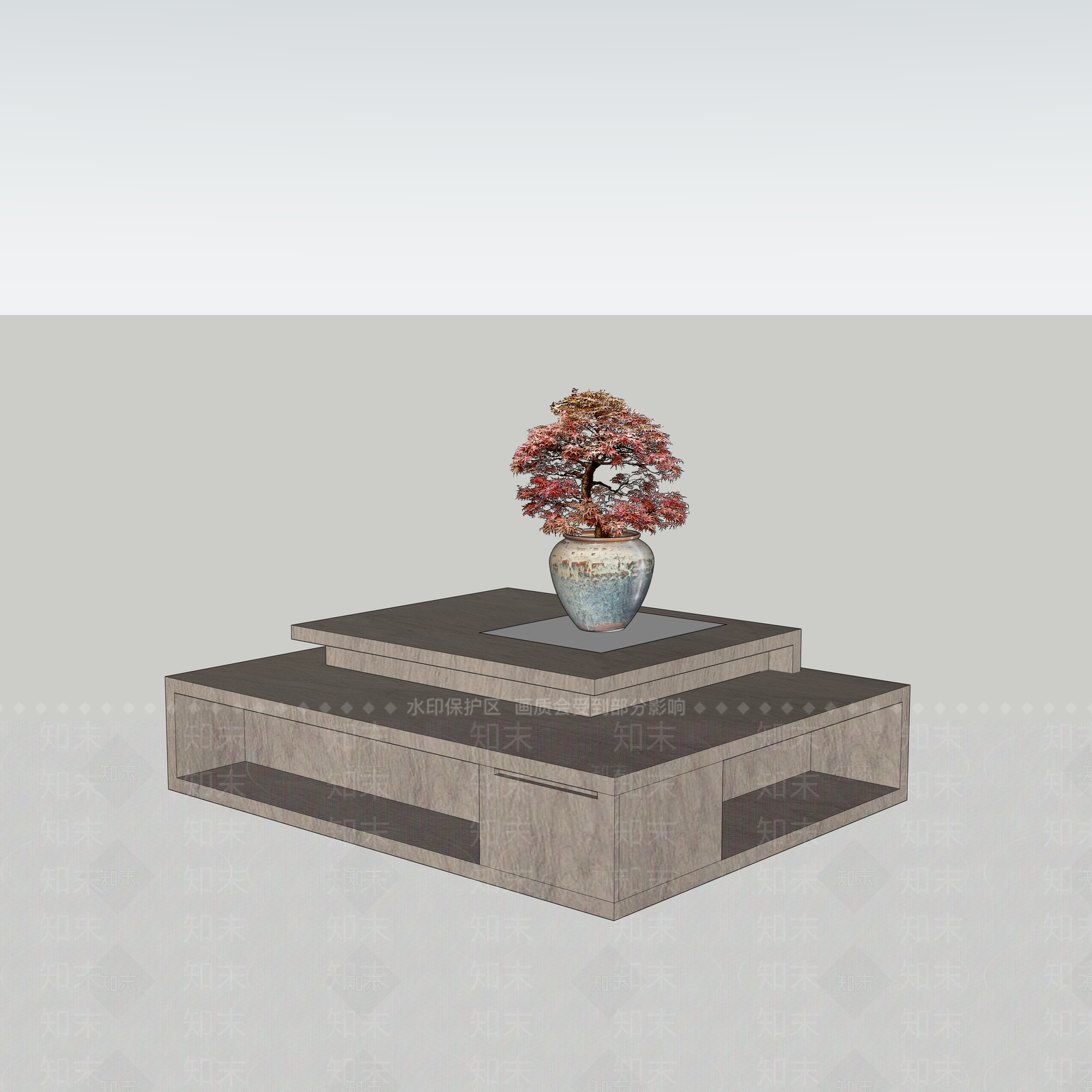新中式茶几SU模型下载【ID:1233951545】