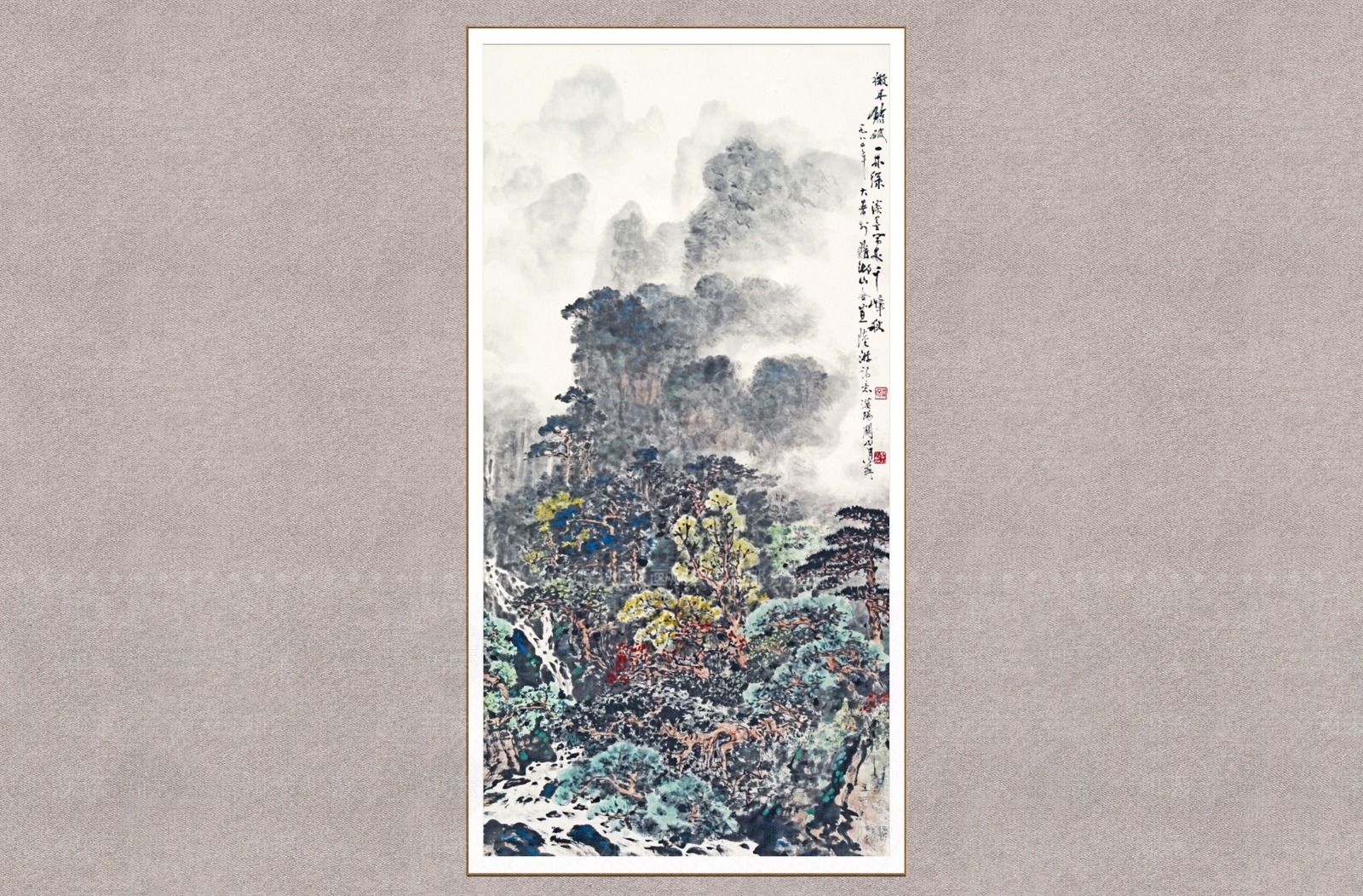 中式山水画SU模型下载【ID:1233951883】