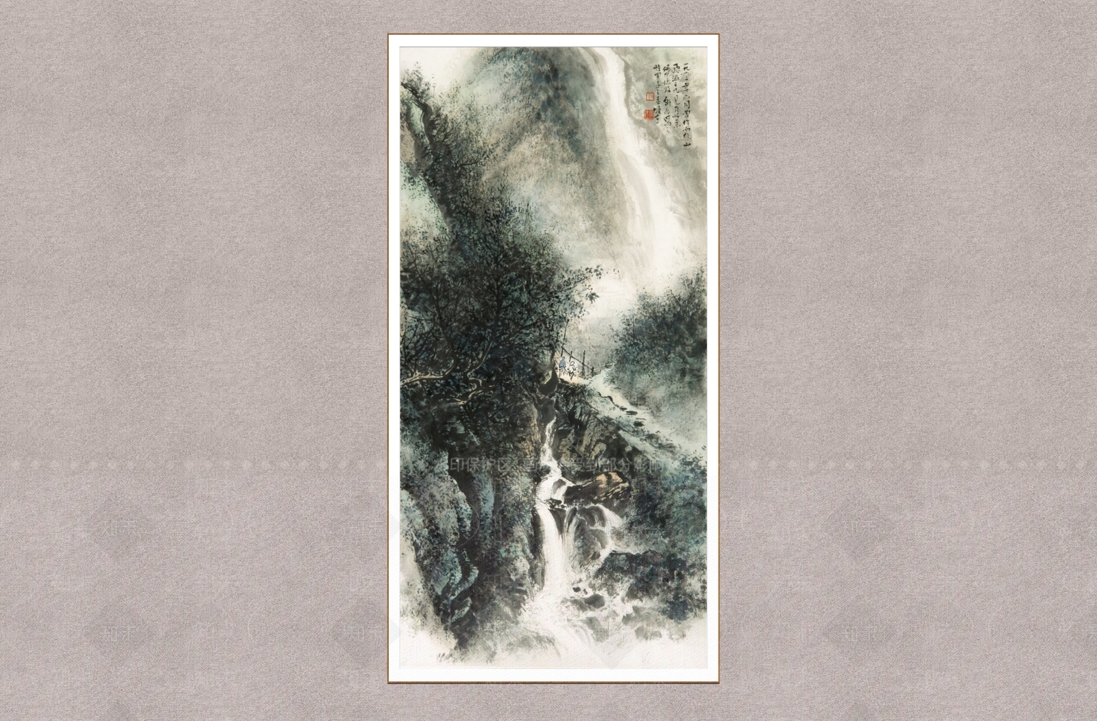 中式山水画SU模型下载【ID:1233951857】