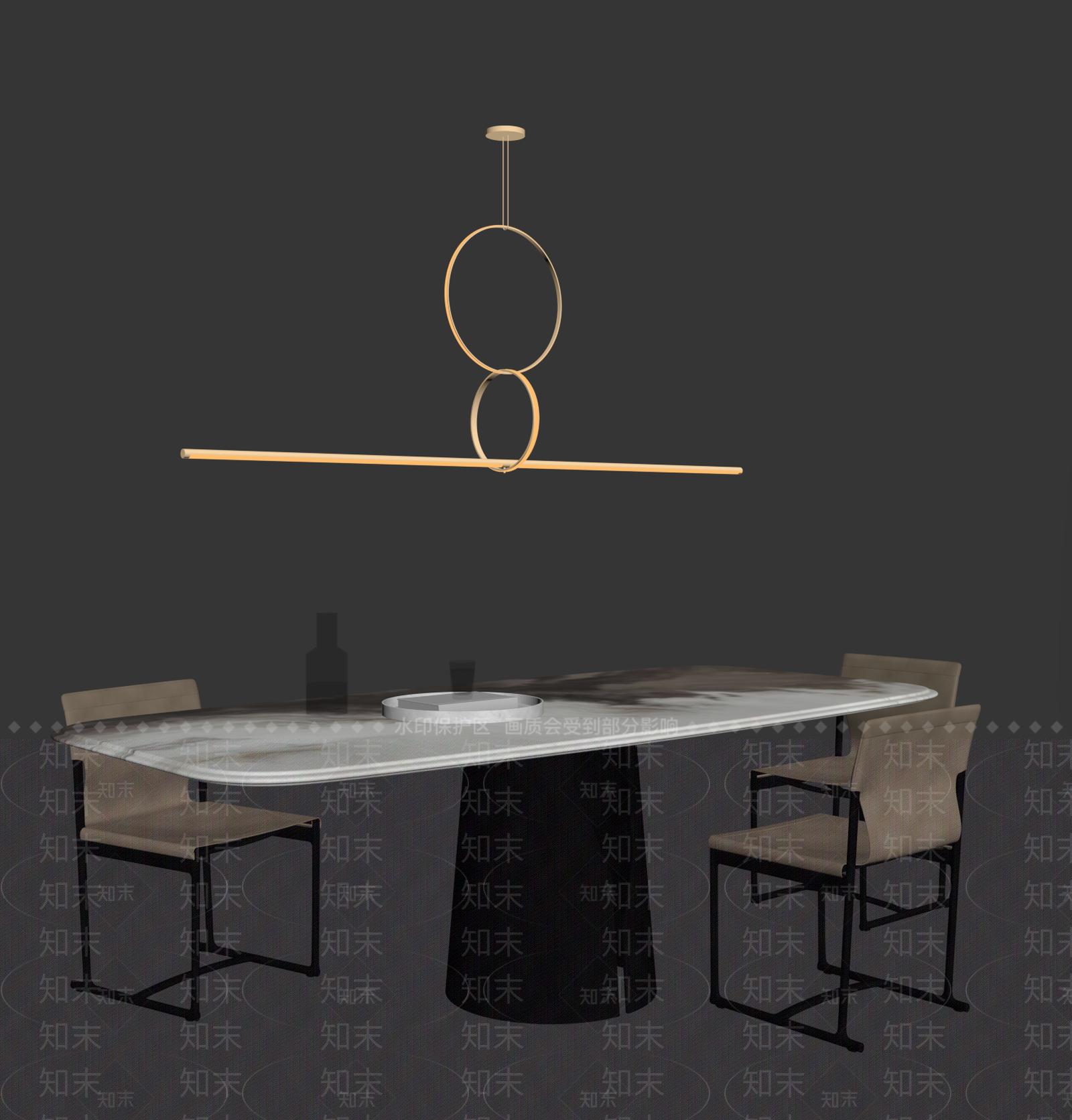 意式极简餐桌椅3D模型下载【ID:1233952224】