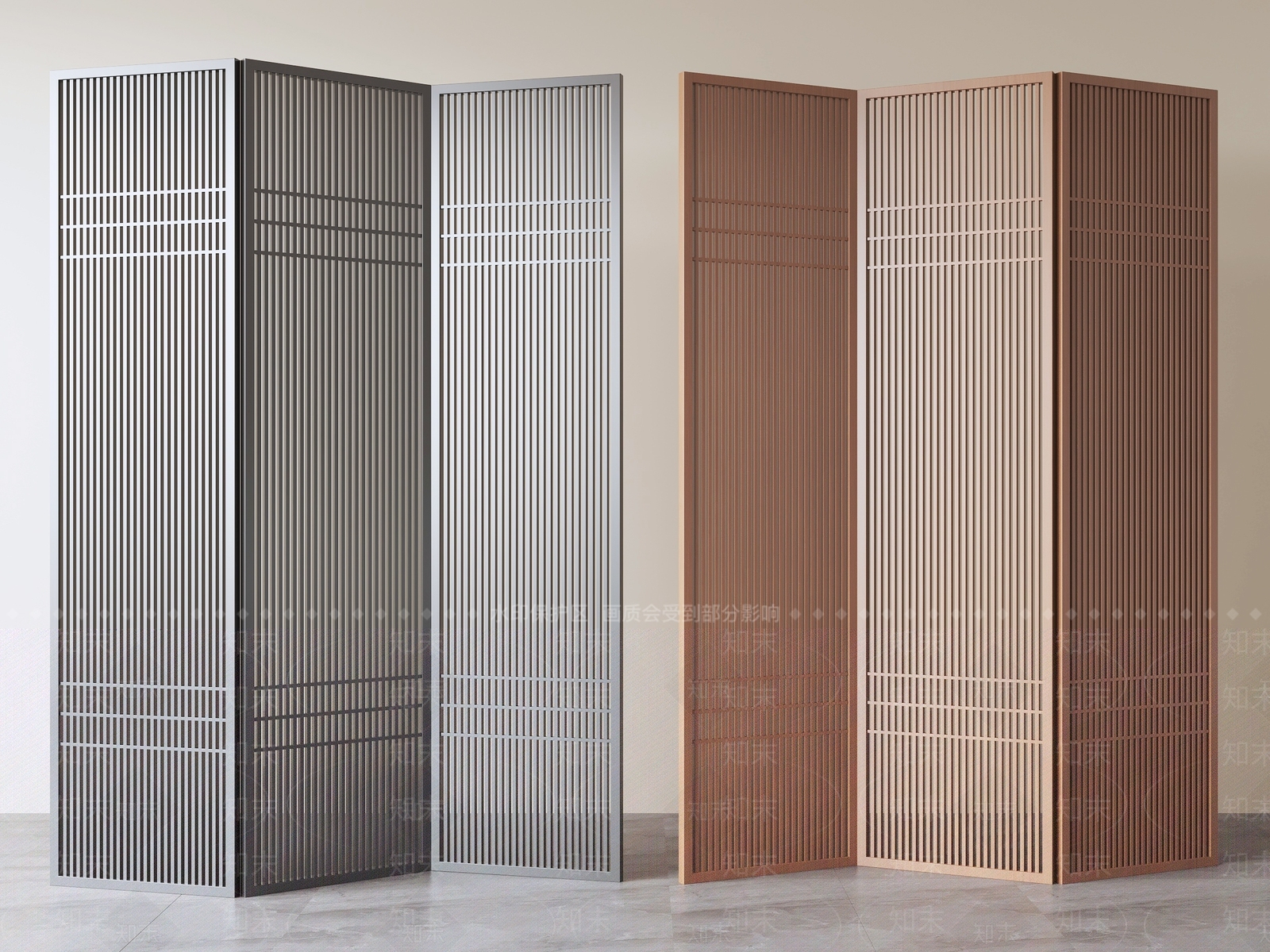 日式屏风SU模型下载【ID:1233953784】