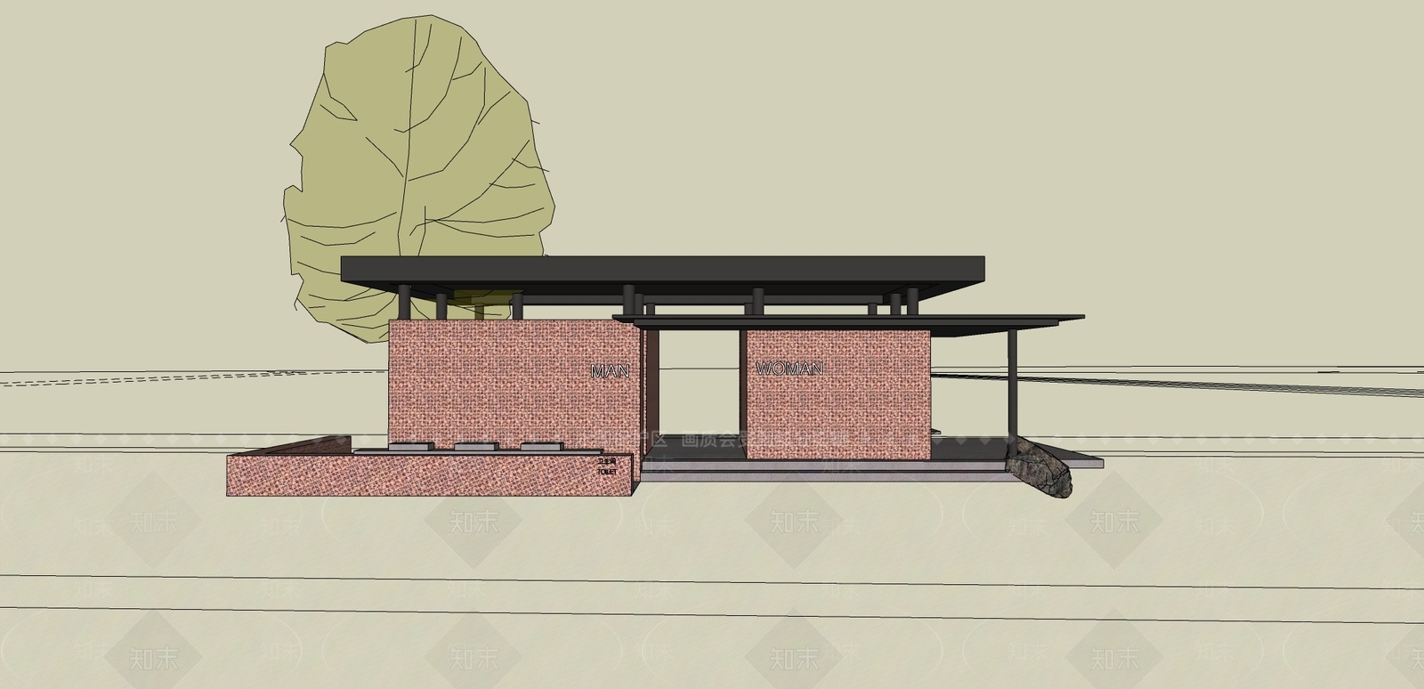 现代主义其他景观小建筑SU模型下载【ID:1233956305】