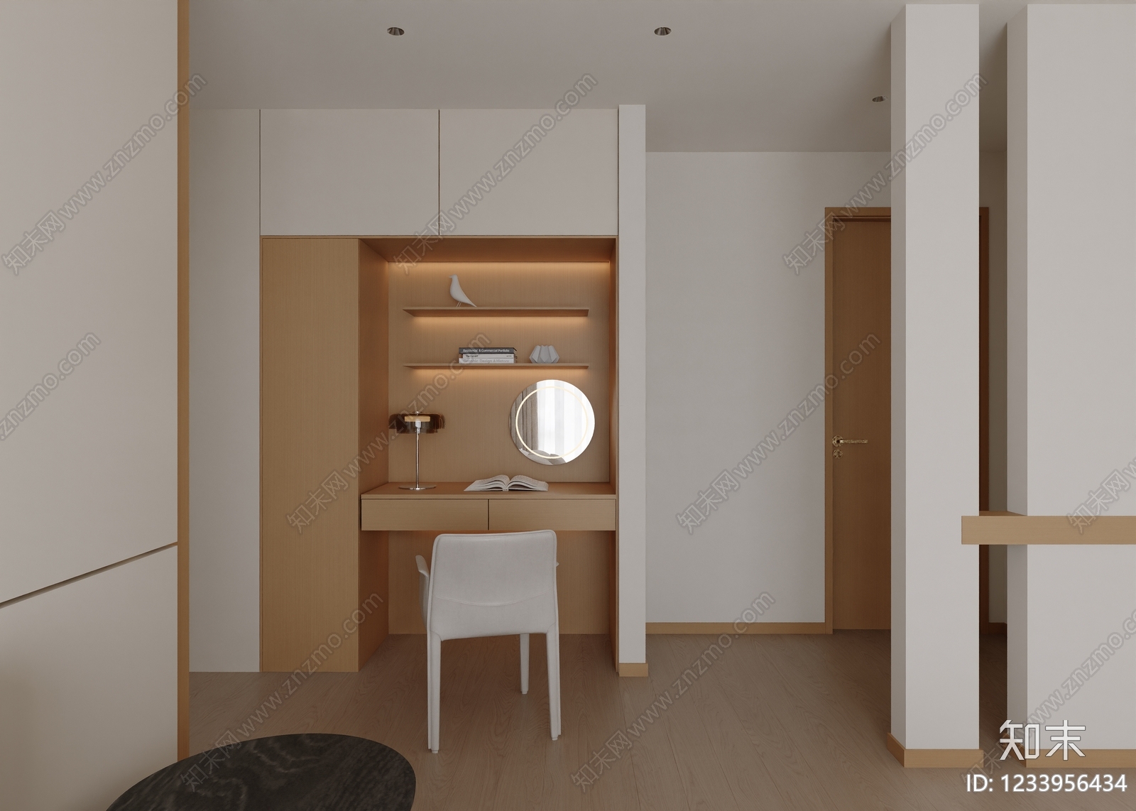 现代简约主卧3D模型下载【ID:1233956434】