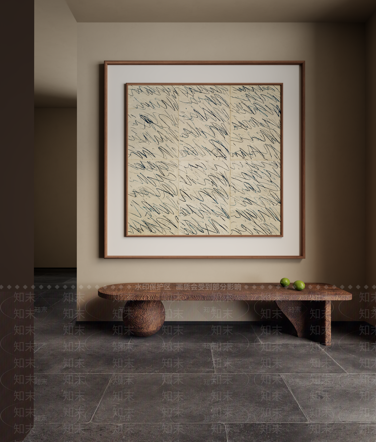 中古风玄关挂画3D模型下载【ID:1233957349】
