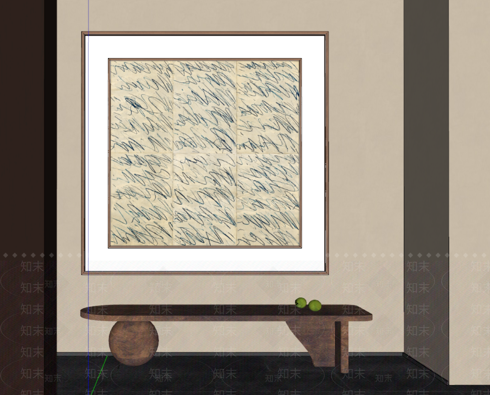 中古风玄关挂画3D模型下载【ID:1233957349】