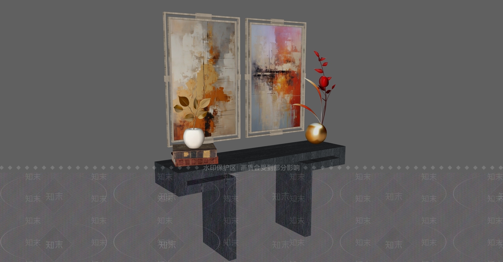 新中式玄关SU模型下载【ID:1233957610】