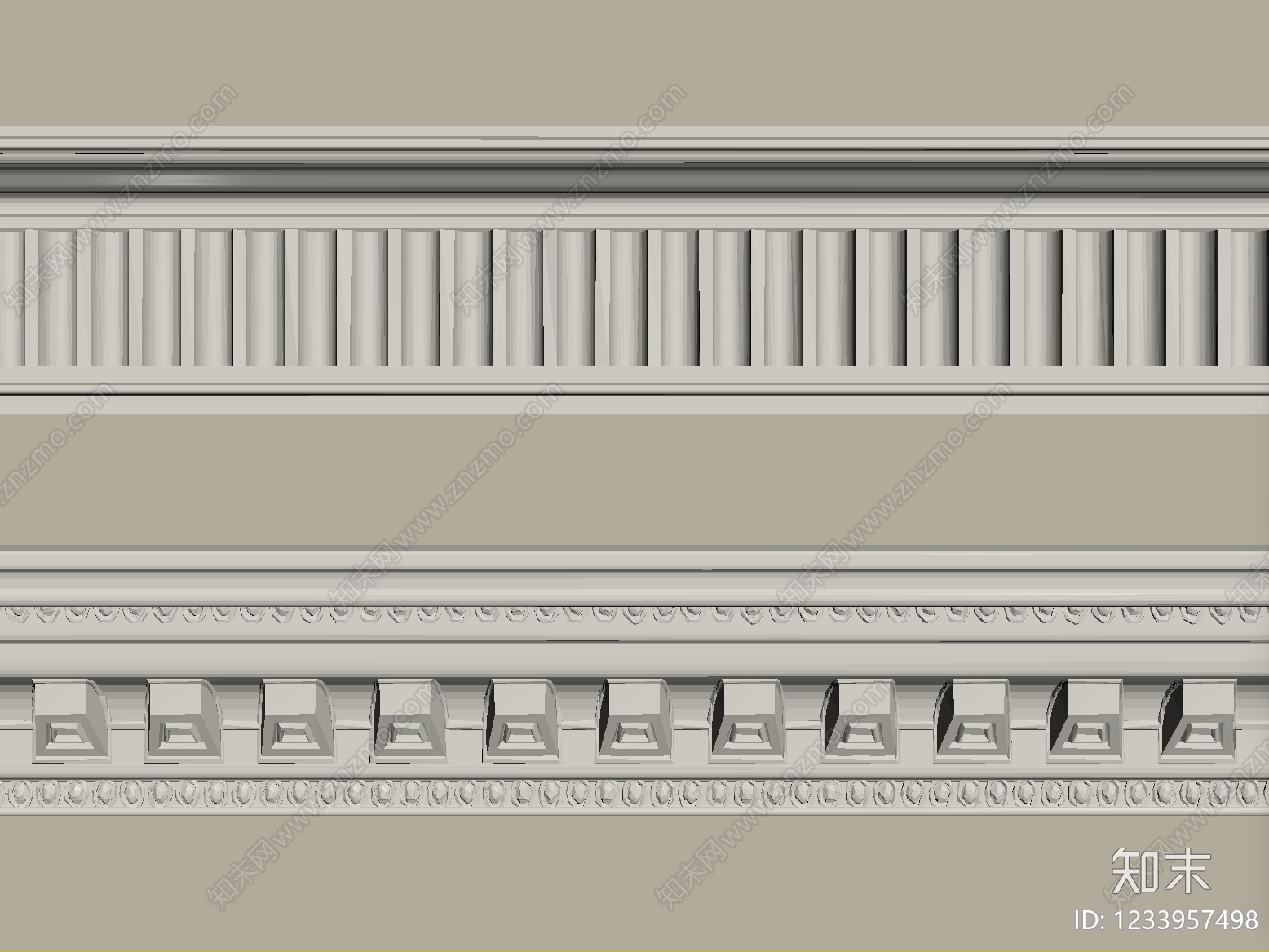 欧式线条3D模型下载【ID:1233957498】