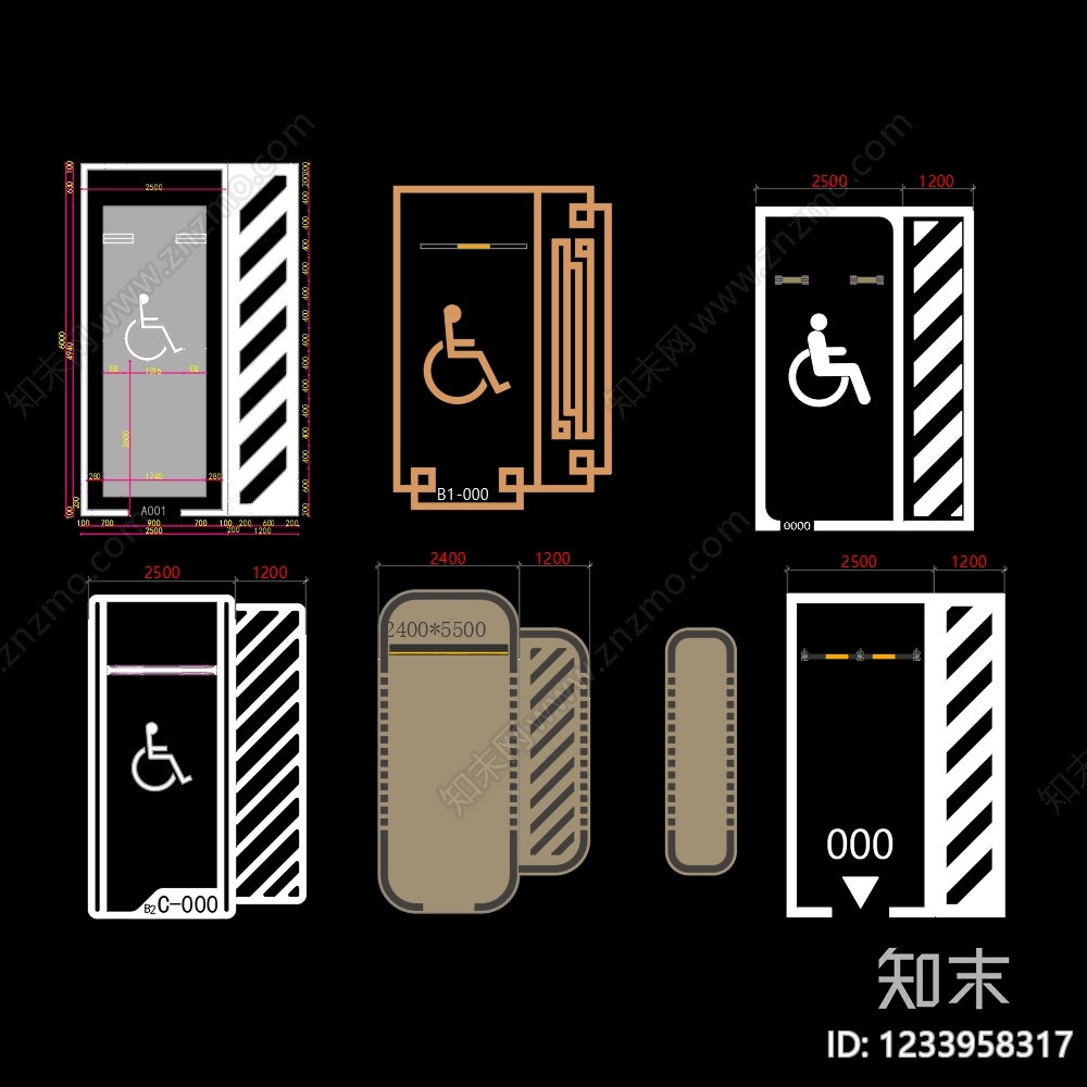 交通工具图库cad施工图下载【ID:1233958317】