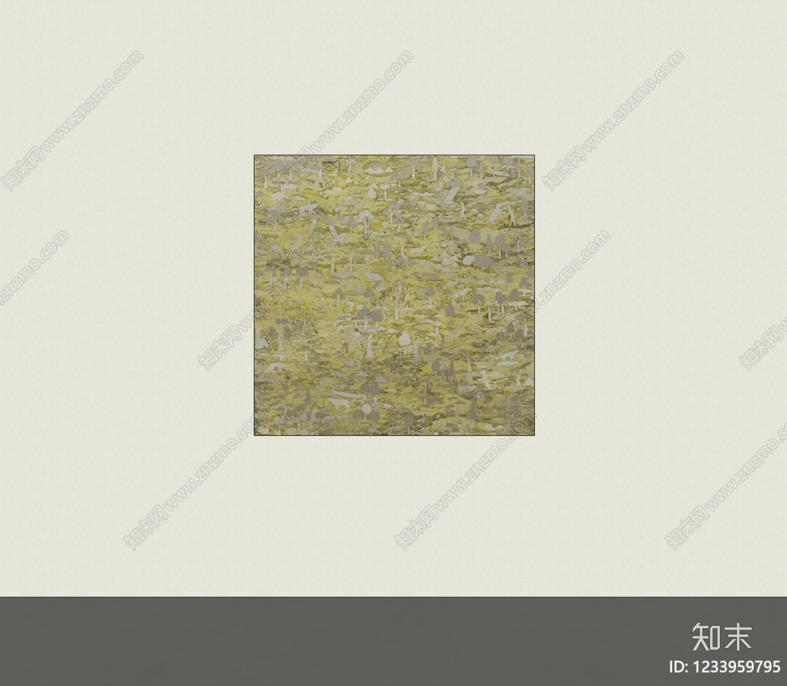 极简抽象画SU模型下载【ID:1233959795】