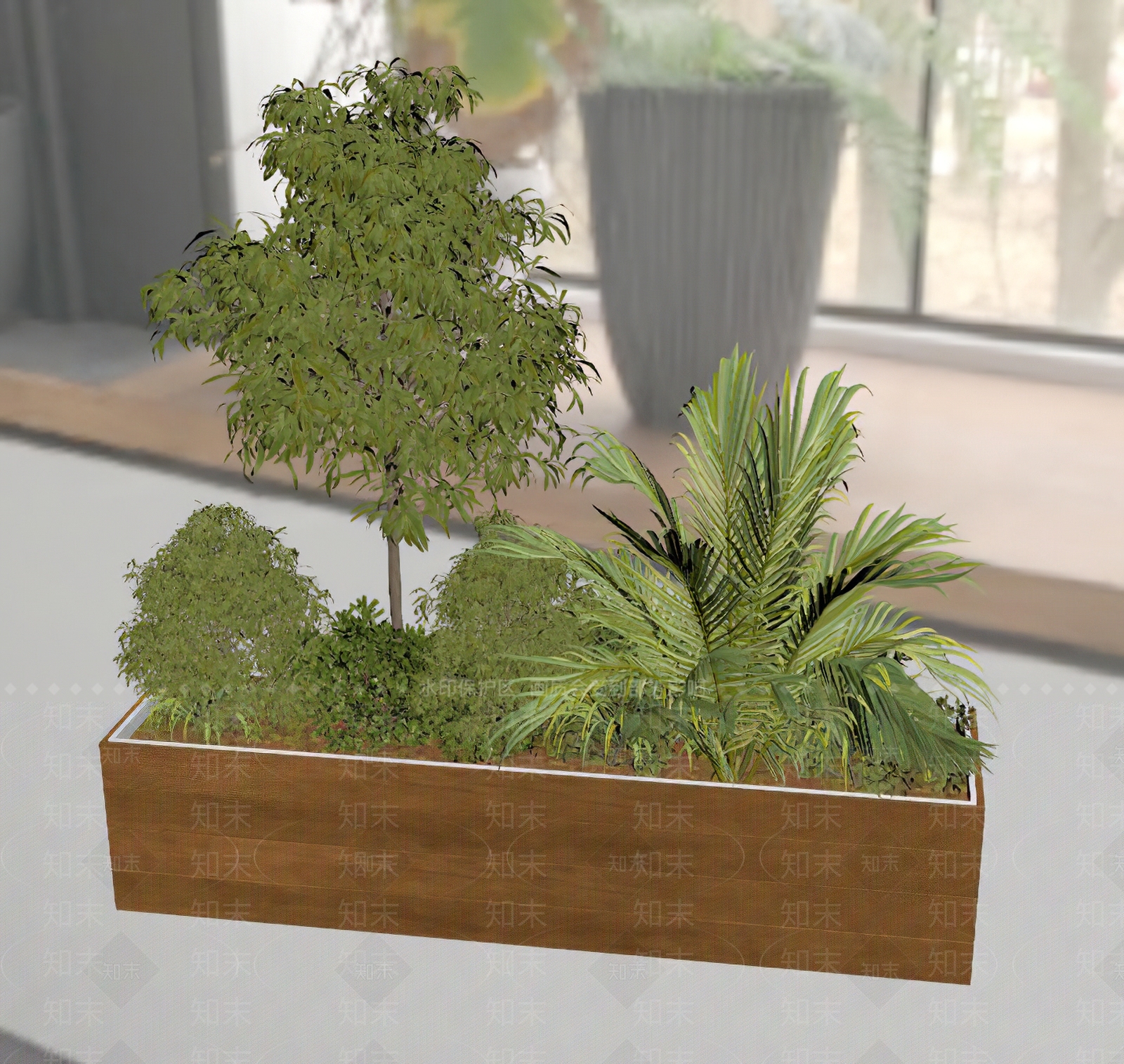 现代花草组合3D模型下载【ID:1233962064】