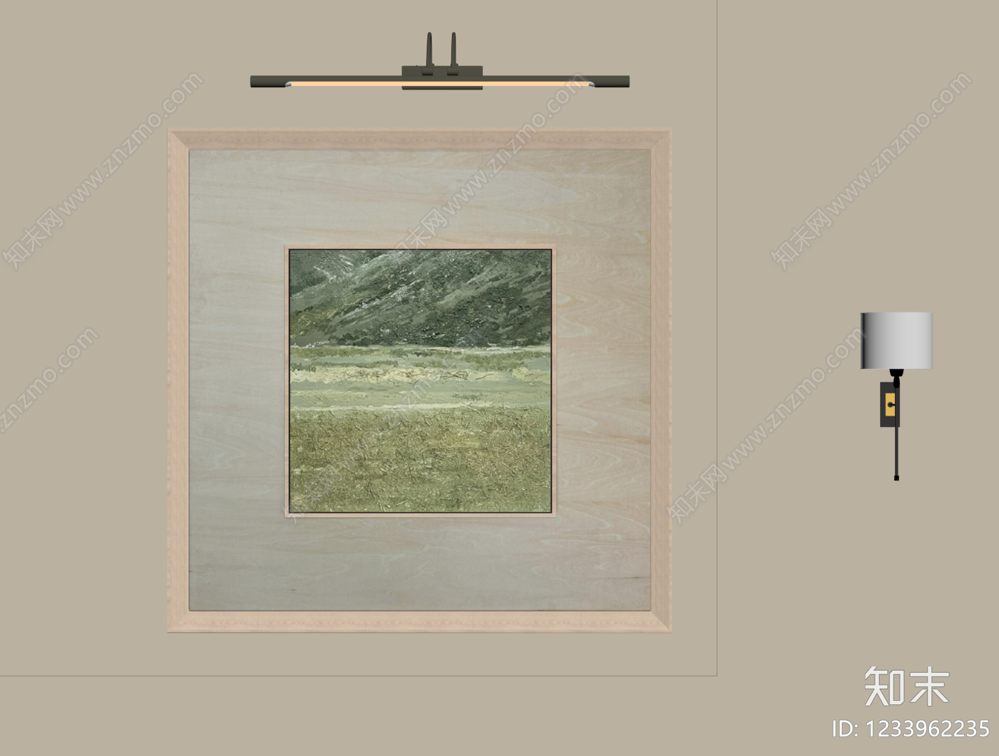 原木风儿童挂画3D模型下载【ID:1233962235】
