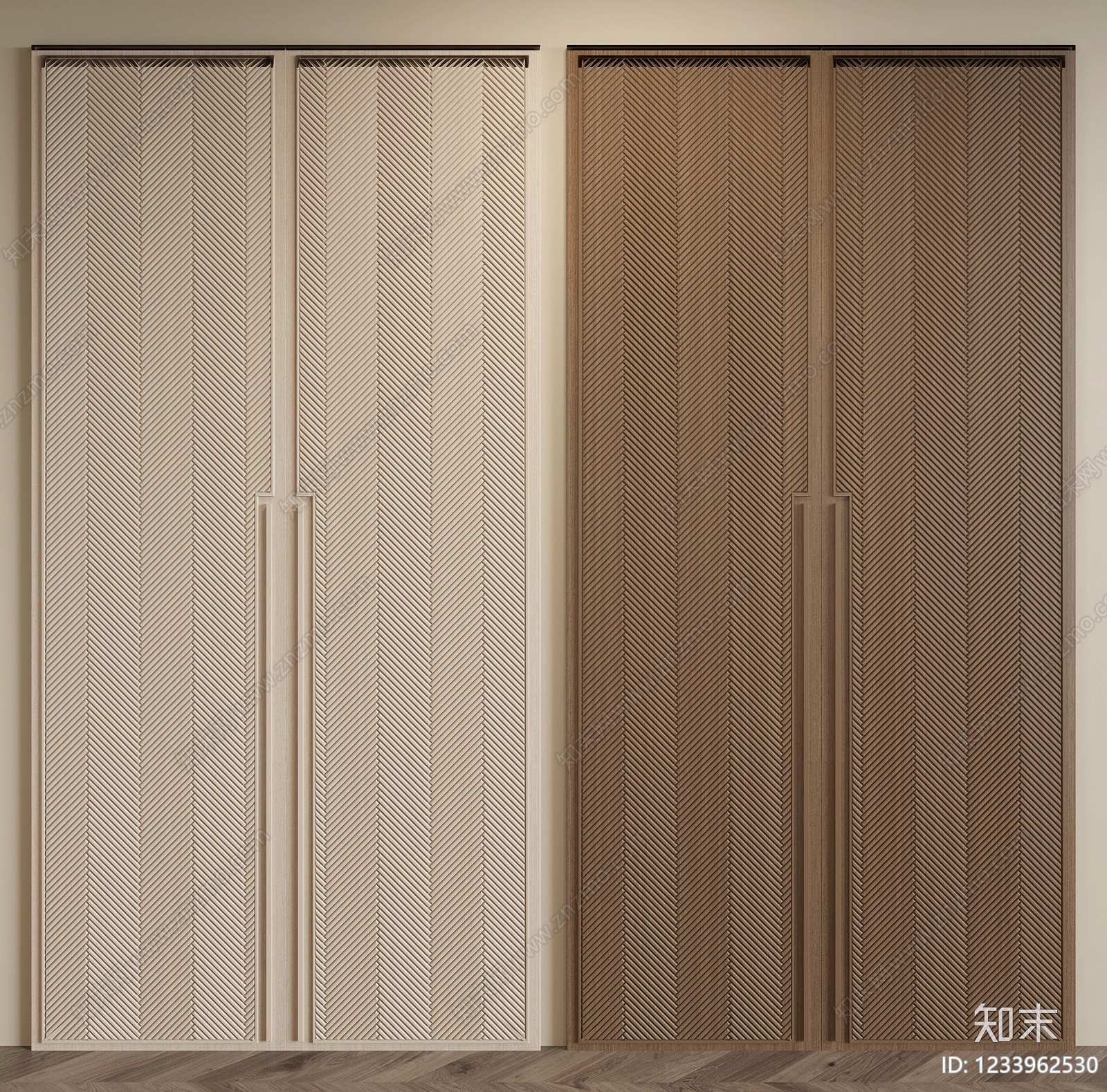 意式极简柜门3D模型下载【ID:1233962530】