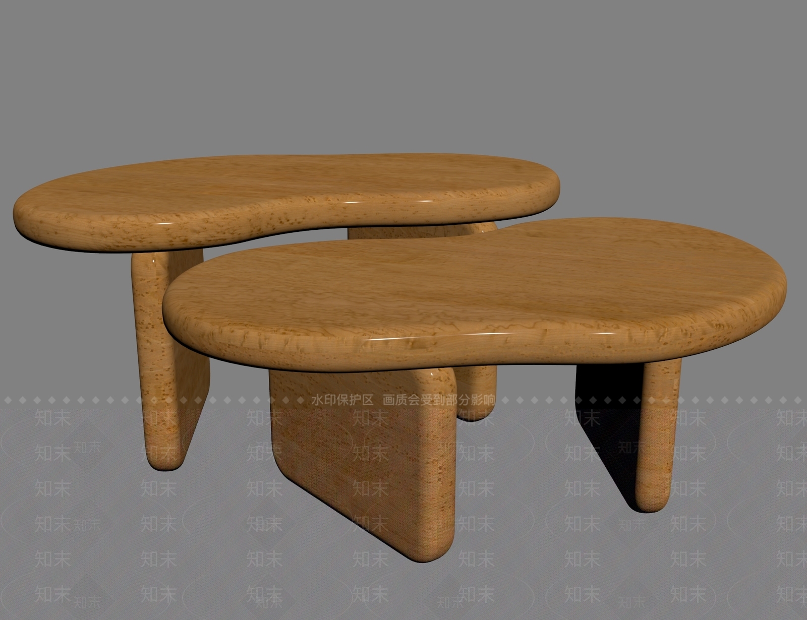 原木风茶几3D模型下载【ID:1233964057】