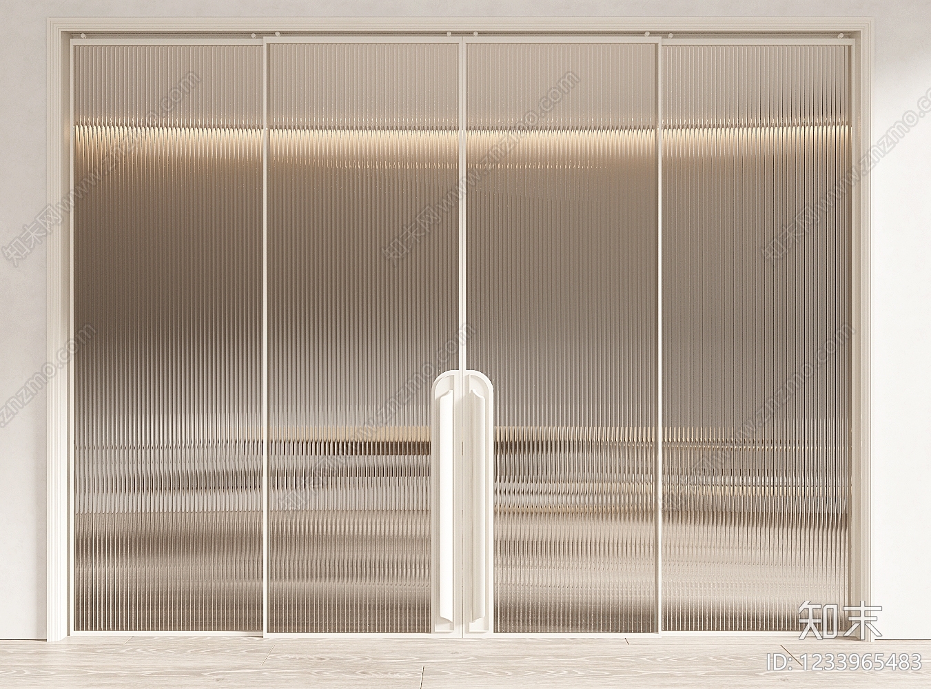 原木风推拉门3D模型下载【ID:1233965483】