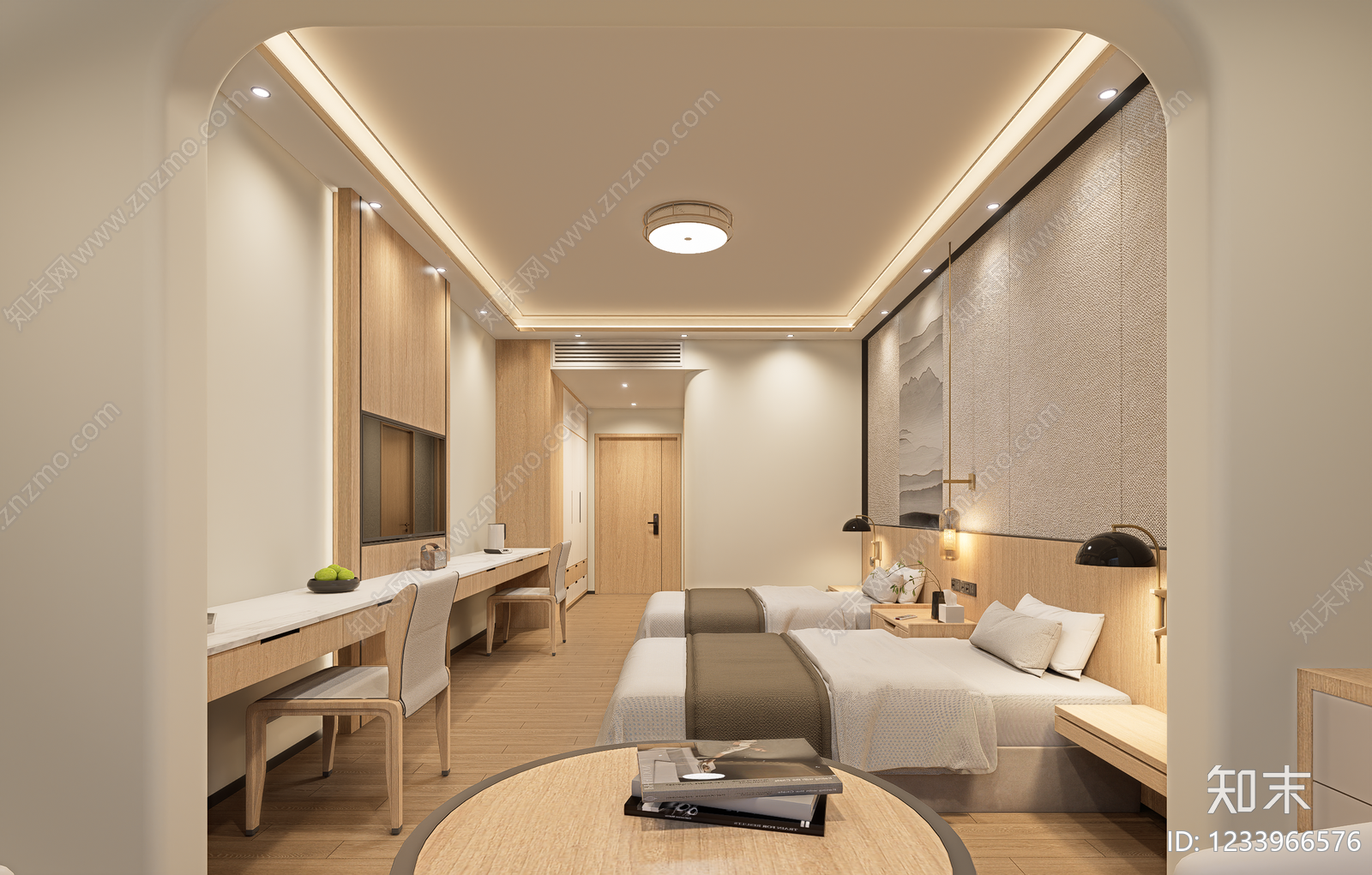 新中式公寓SU模型下载【ID:1233966576】