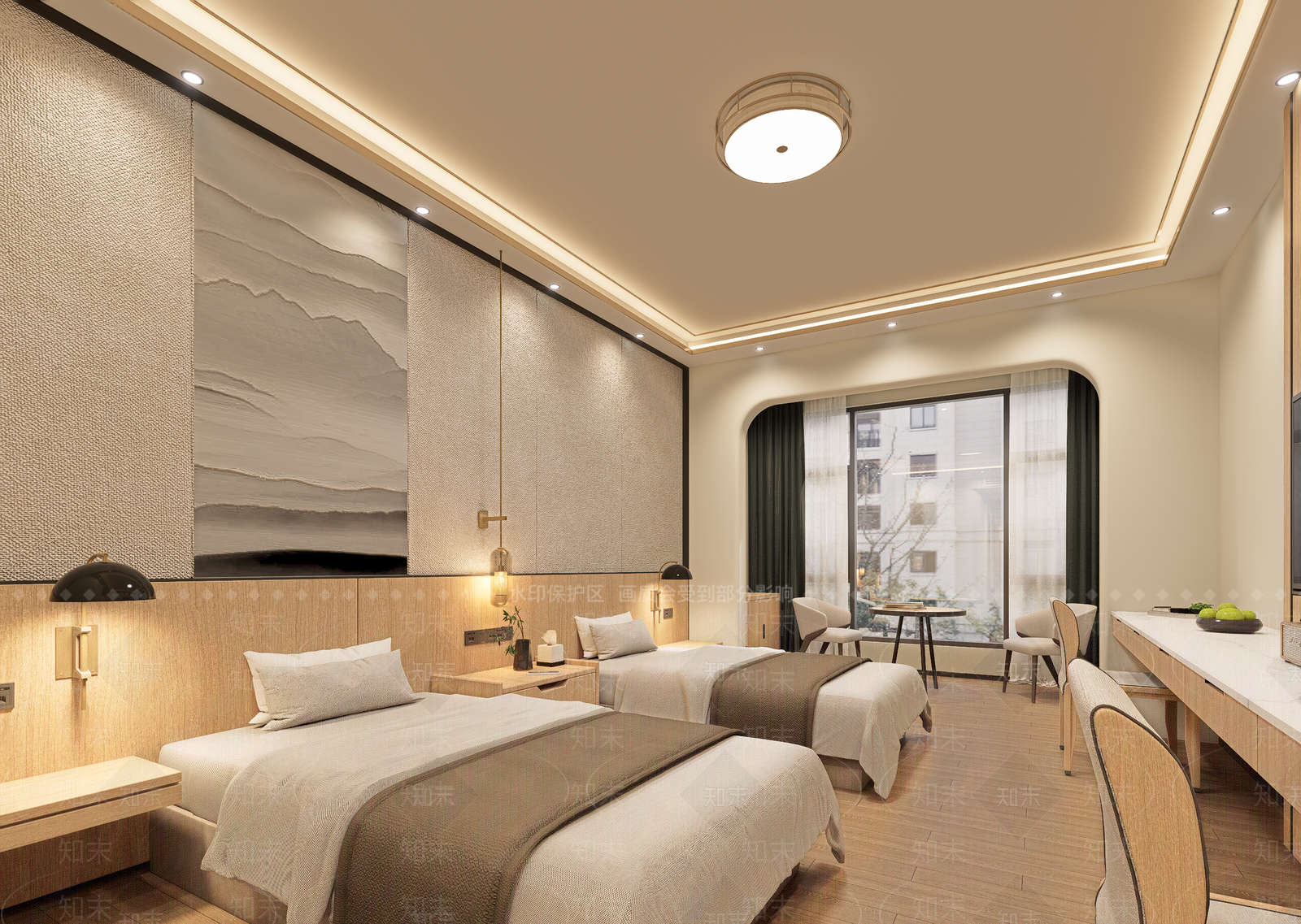 新中式公寓SU模型下载【ID:1233966576】