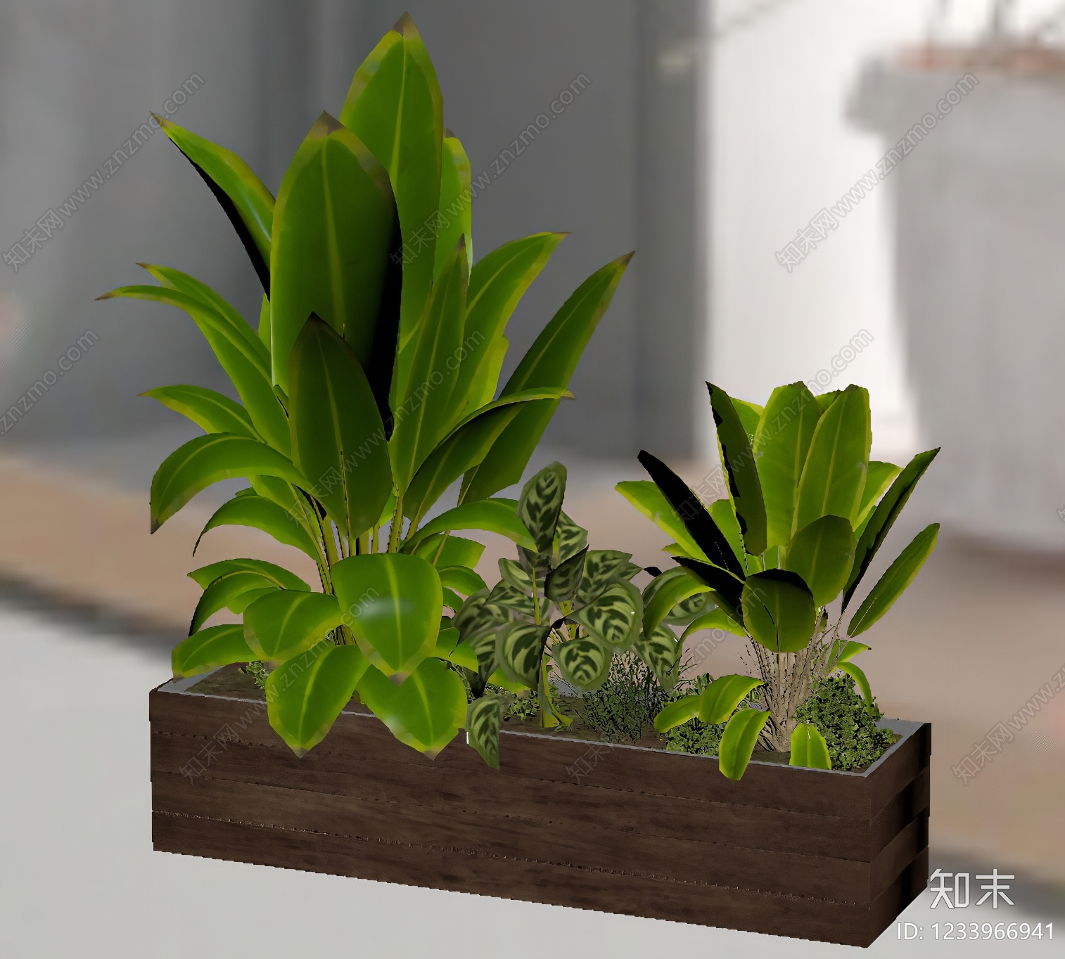 现代植物组合SU模型下载【ID:1233966941】