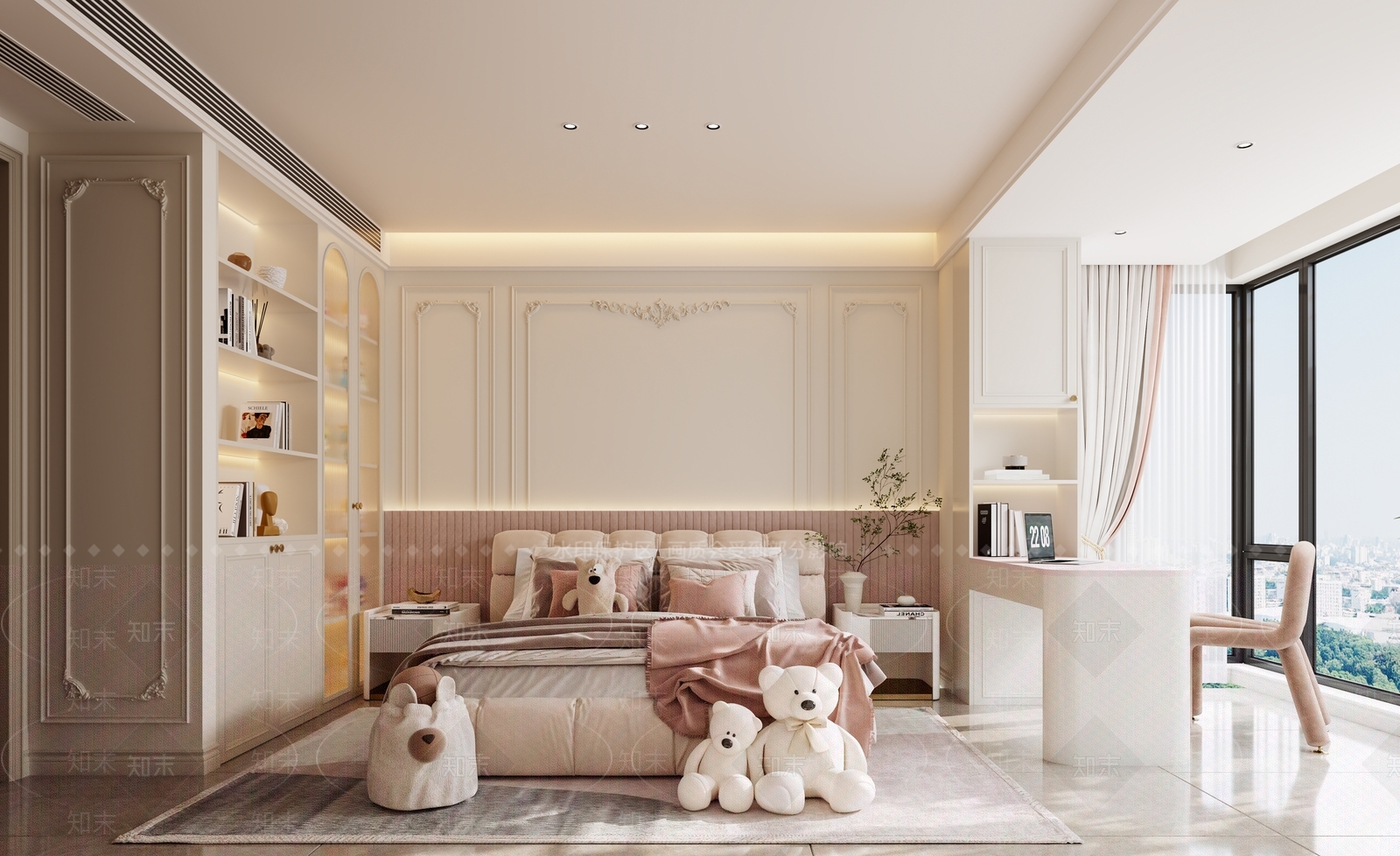 法式主卧3D模型下载【ID:1233966869】