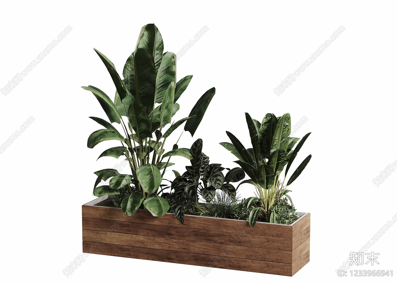 现代植物组合SU模型下载【ID:1233966941】