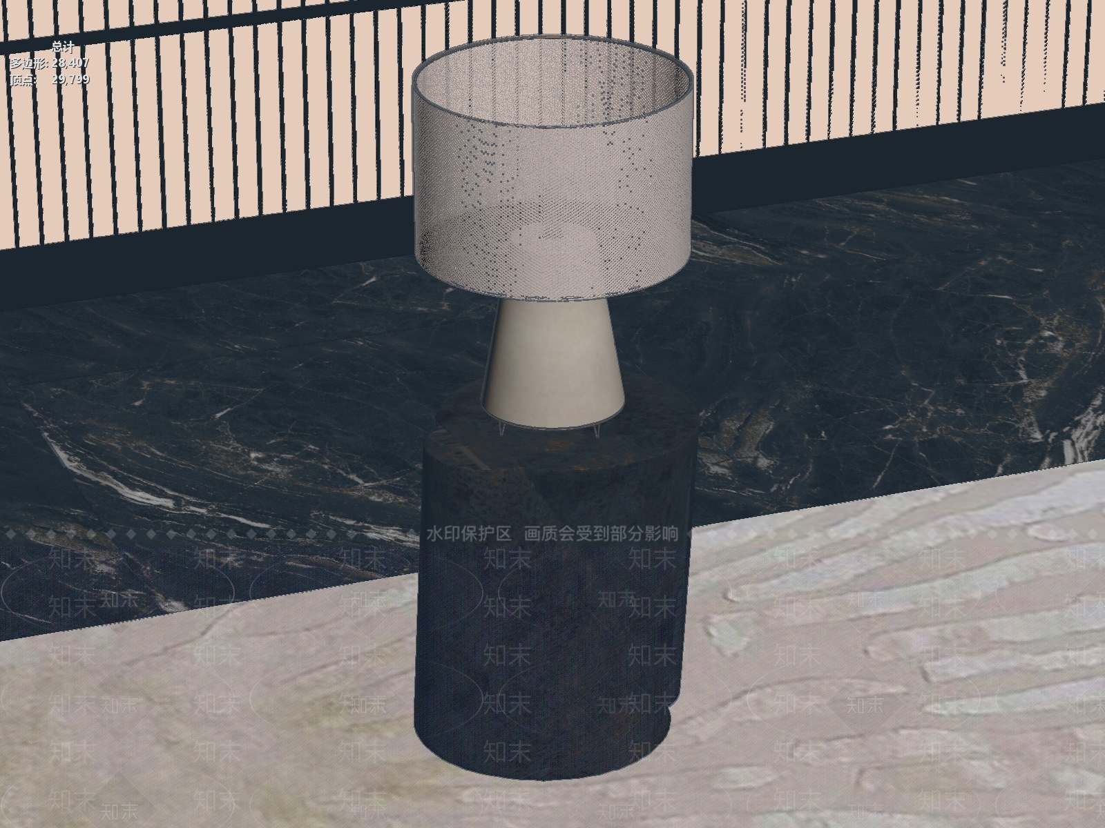 轻奢边几3D模型下载【ID:1233966888】