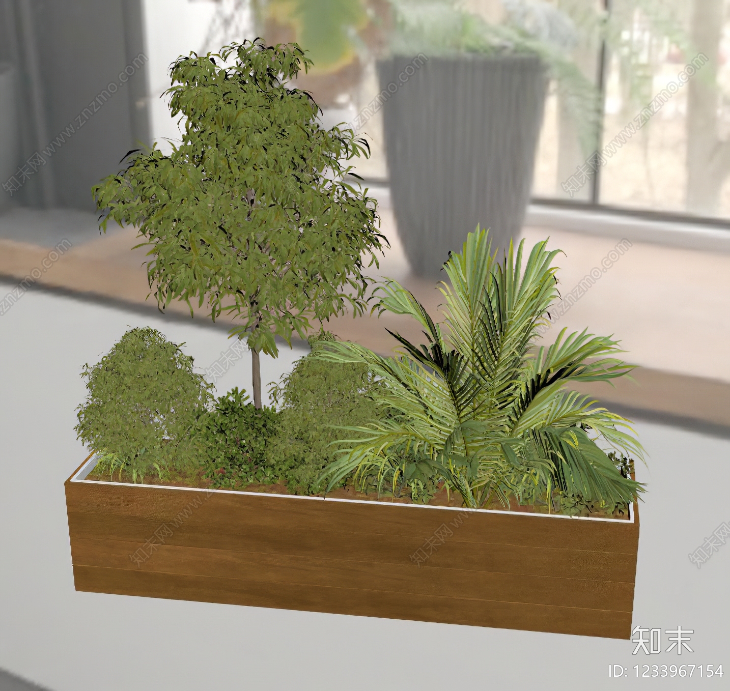现代植物组合SU模型下载【ID:1233967154】