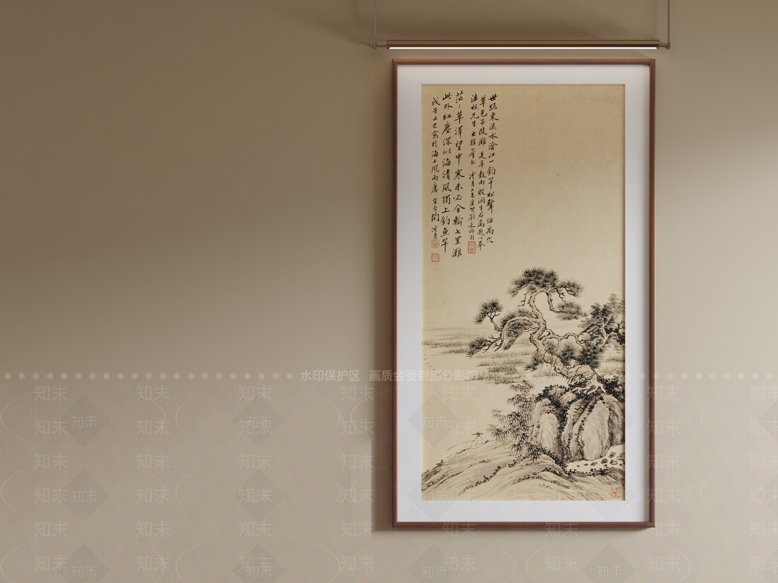 新中式山水画3D模型下载【ID:1233967533】