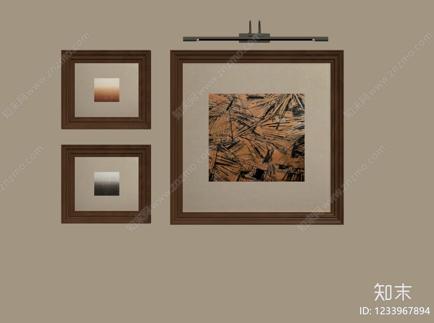 中古风挂画SU模型下载【ID:1233967894】