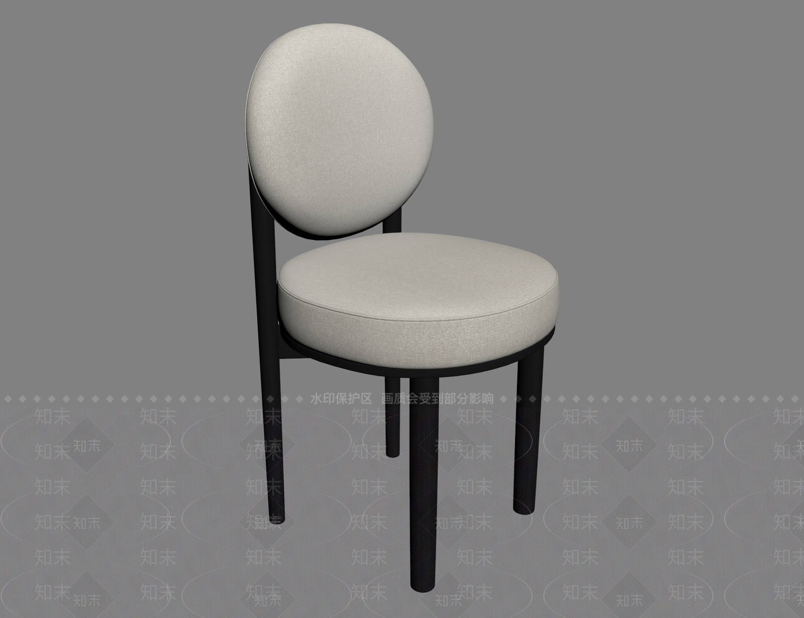轻奢餐椅3D模型下载【ID:1233967847】