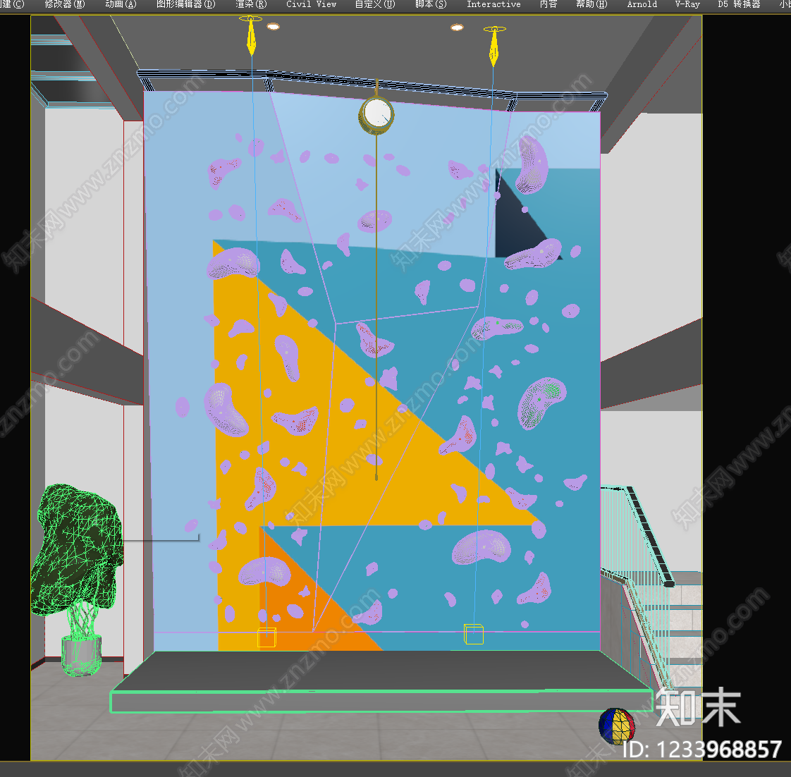 现代运动空间3D模型下载【ID:1233968857】