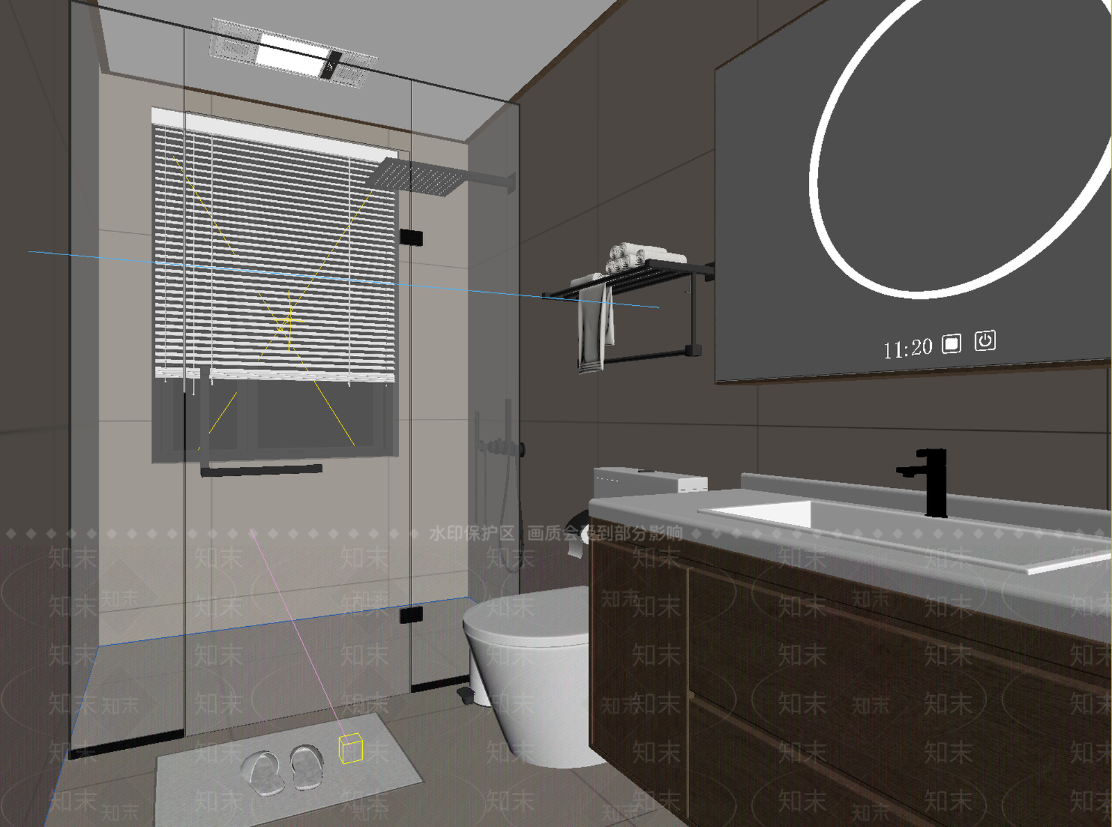 现代简约卫生间3D模型下载【ID:1233970047】