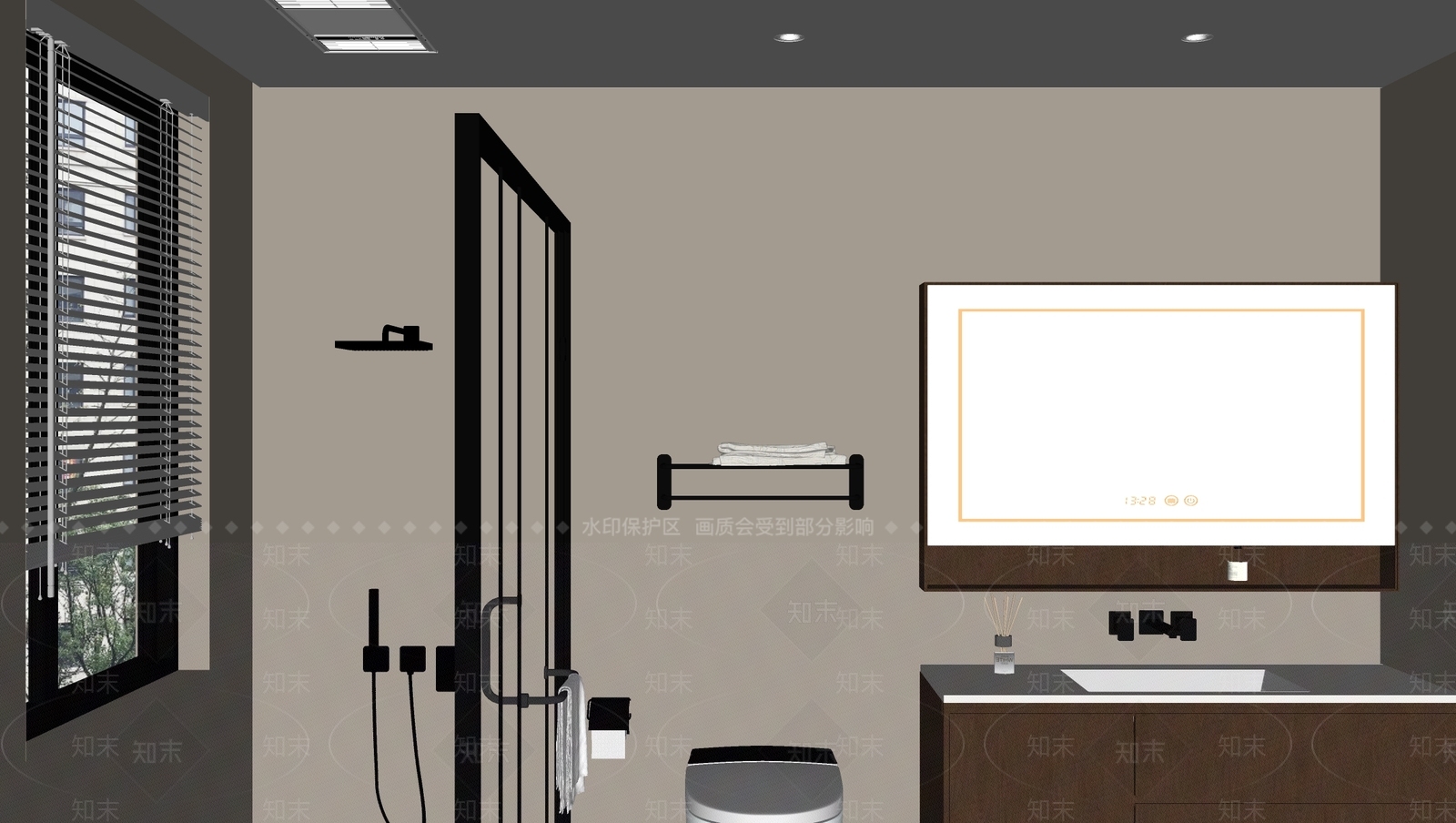 现代简约卫生间3D模型下载【ID:1233971080】