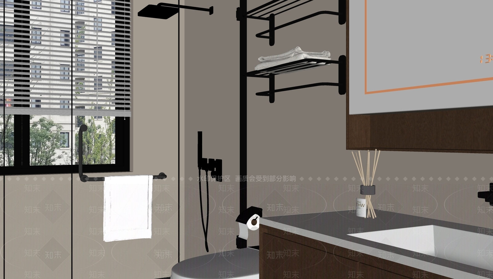 现代简约卫生间3D模型下载【ID:1233971026】