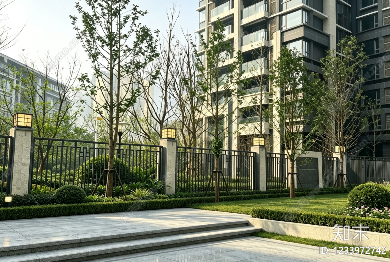 围墙cad施工图下载【ID:1233972742】