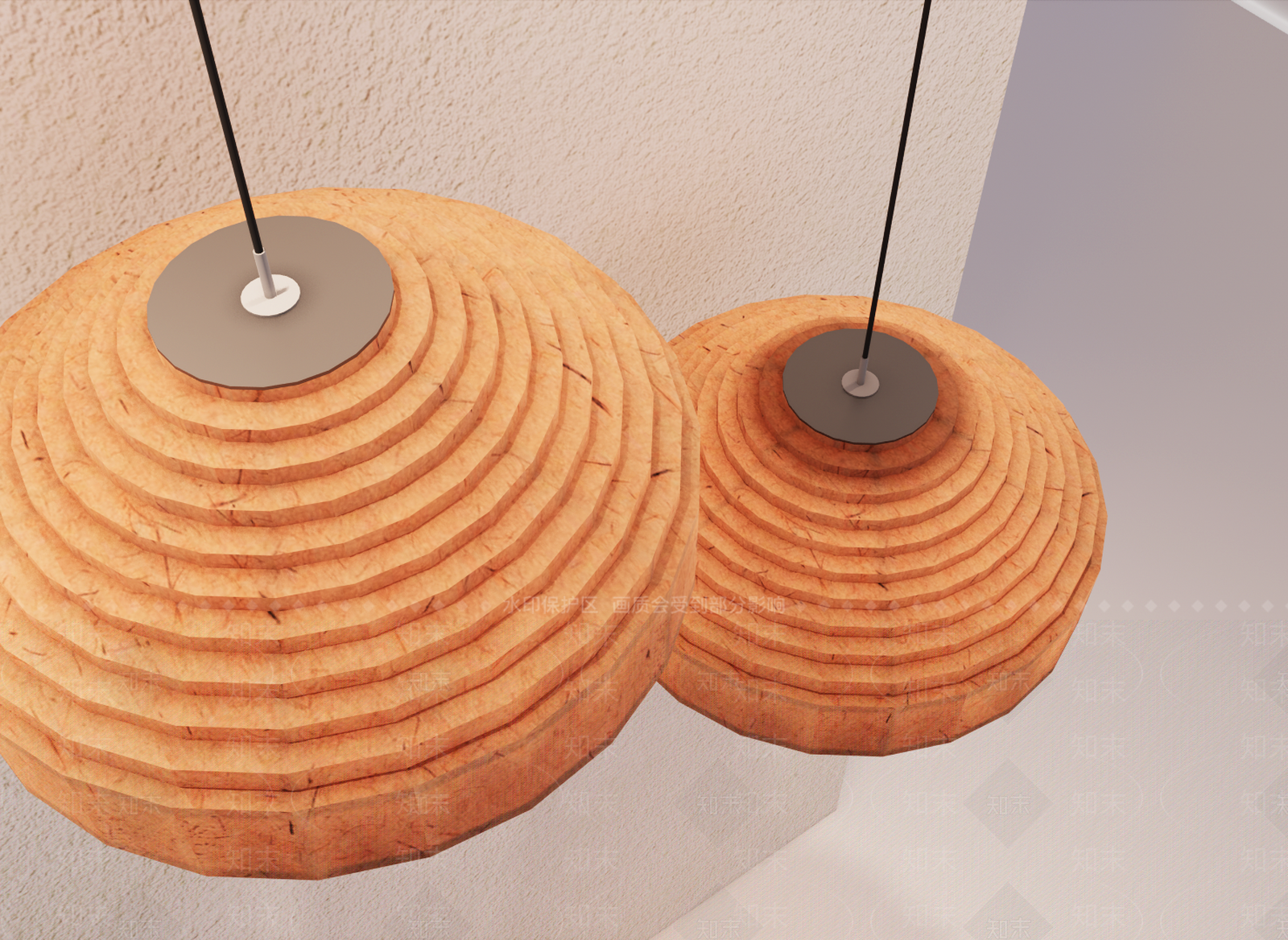 侘寂艺术吊灯3D模型下载【ID:1233973180】