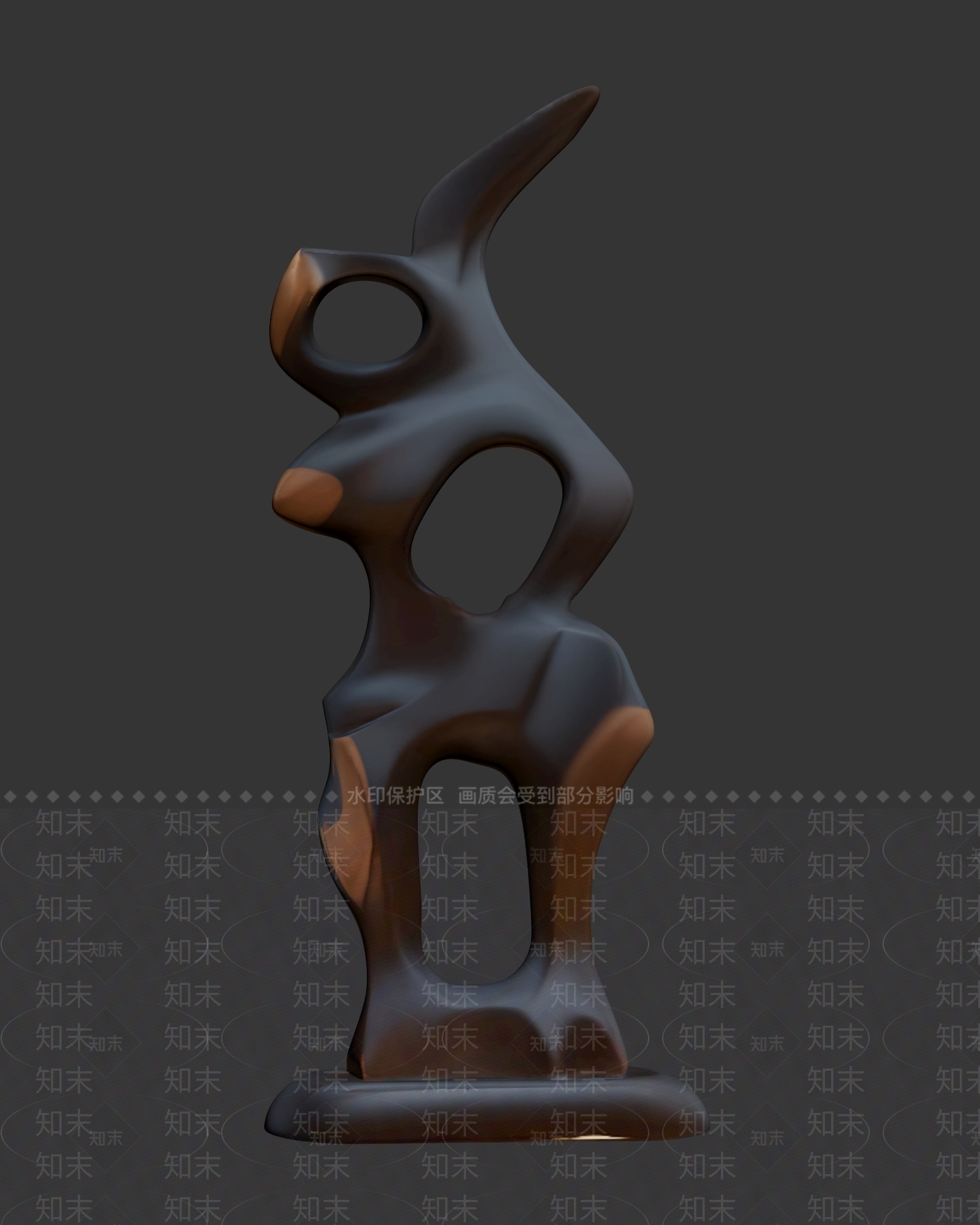 现代雕塑摆件3D模型下载【ID:1233973504】