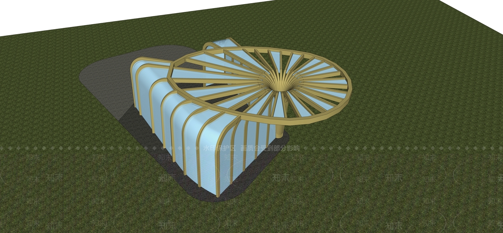 未来主义小公建SU模型下载【ID:1233974292】