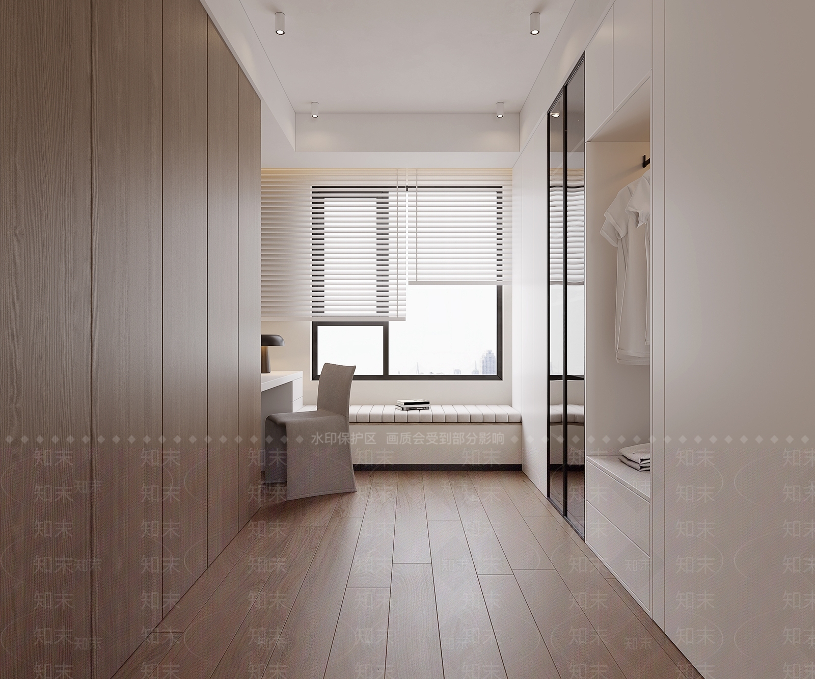 现代简约主卧3D模型下载【ID:1233975191】