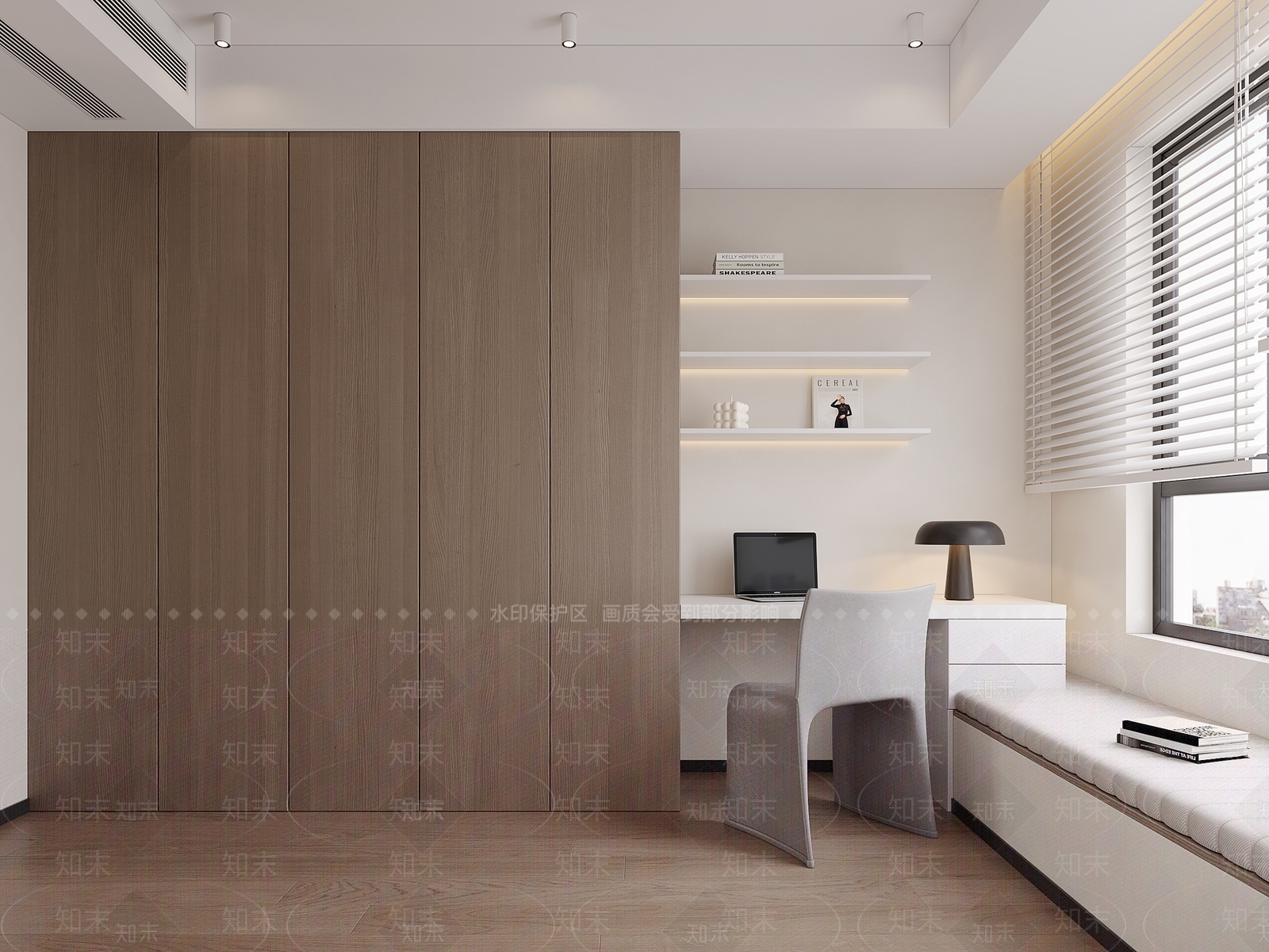 现代简约主卧3D模型下载【ID:1233975191】