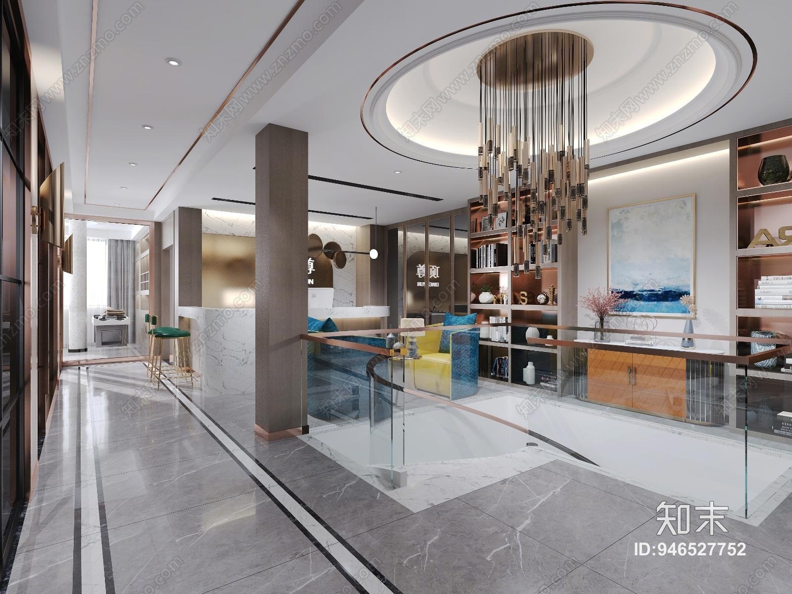 现代美容美发店3D模型下载【ID:946527752】