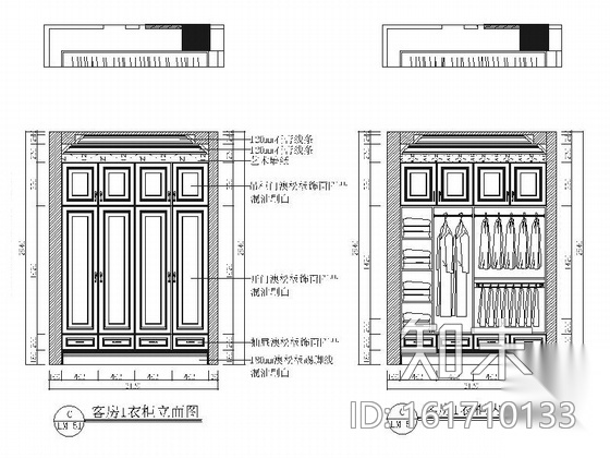 [浙江]高尚生活区欧式风格三居室室内装修施工图（含效果...cad施工图下载【ID:161710133】