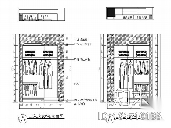 [浙江]高尚生活区欧式风格三居室室内装修施工图（含效果...cad施工图下载【ID:161710133】