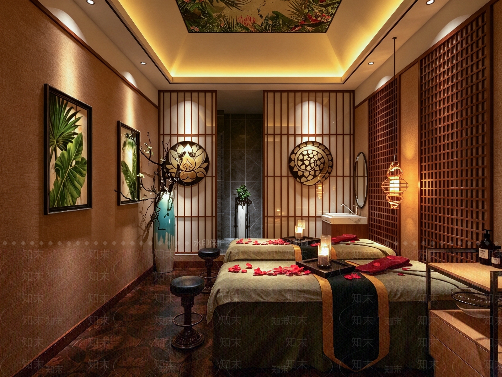 新中式美容院3D模型下载【ID:1233975791】
