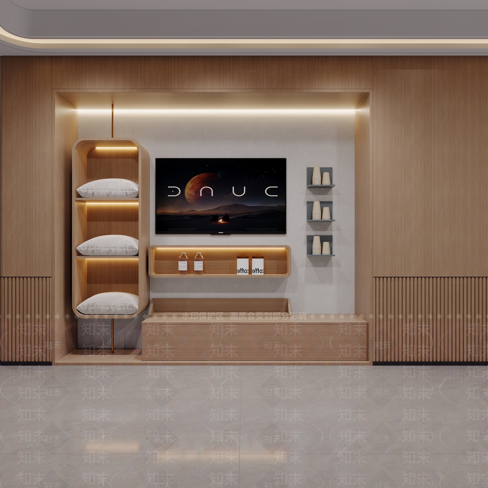 原木风酒店大堂3D模型下载【ID:1233975987】
