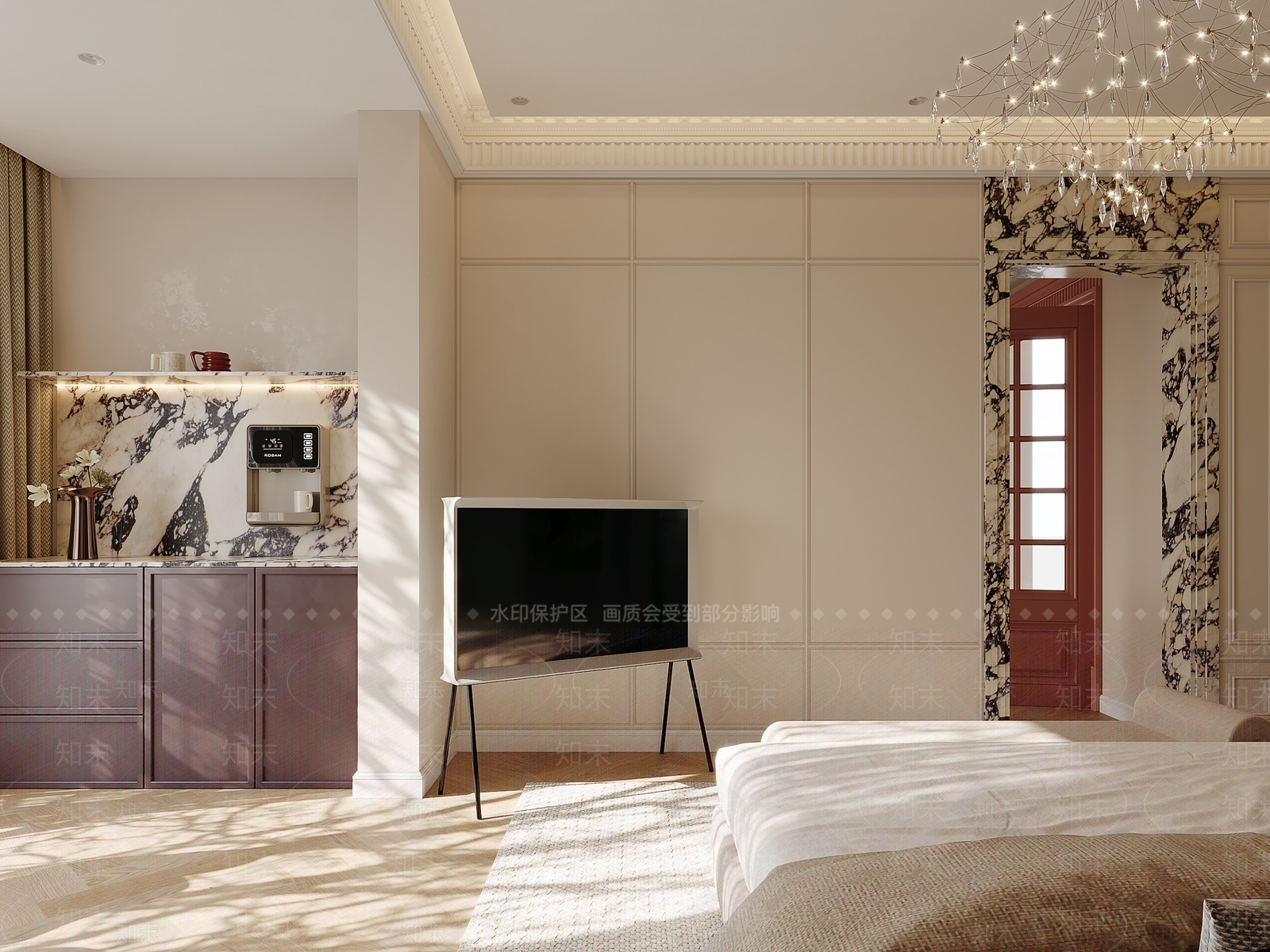 法式主卧3D模型下载【ID:1233976133】