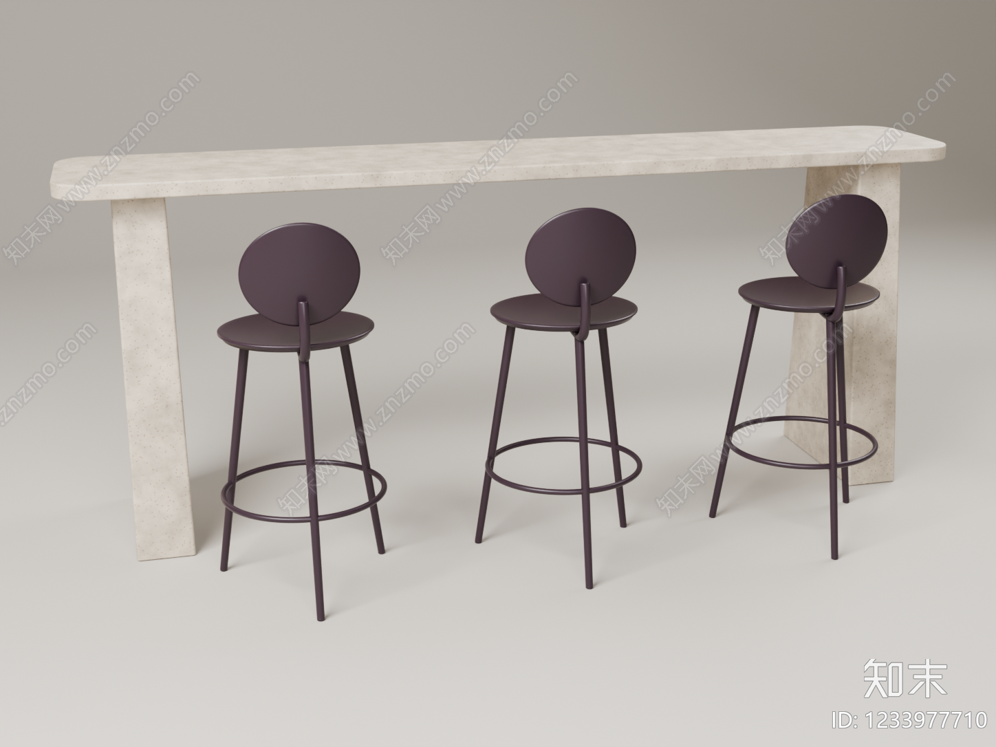 意式极简其他桌椅3D模型下载【ID:1233977710】