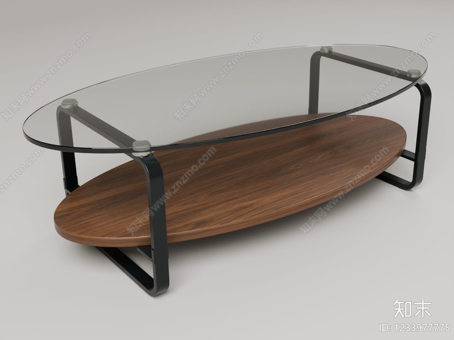 现代简约茶几3D模型下载【ID:1233977775】